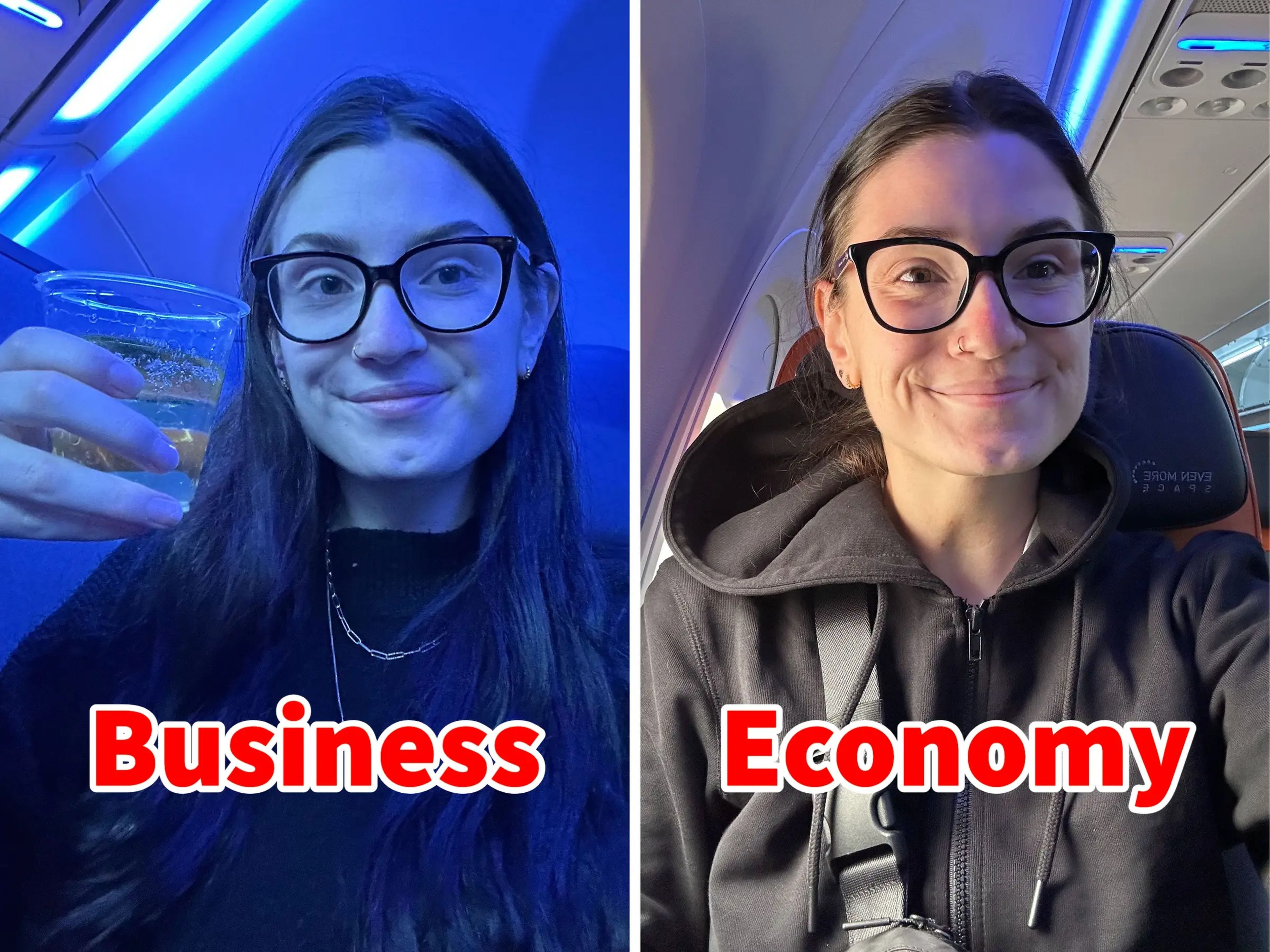 Insider's reporter in JetBlue's business class and economy class.