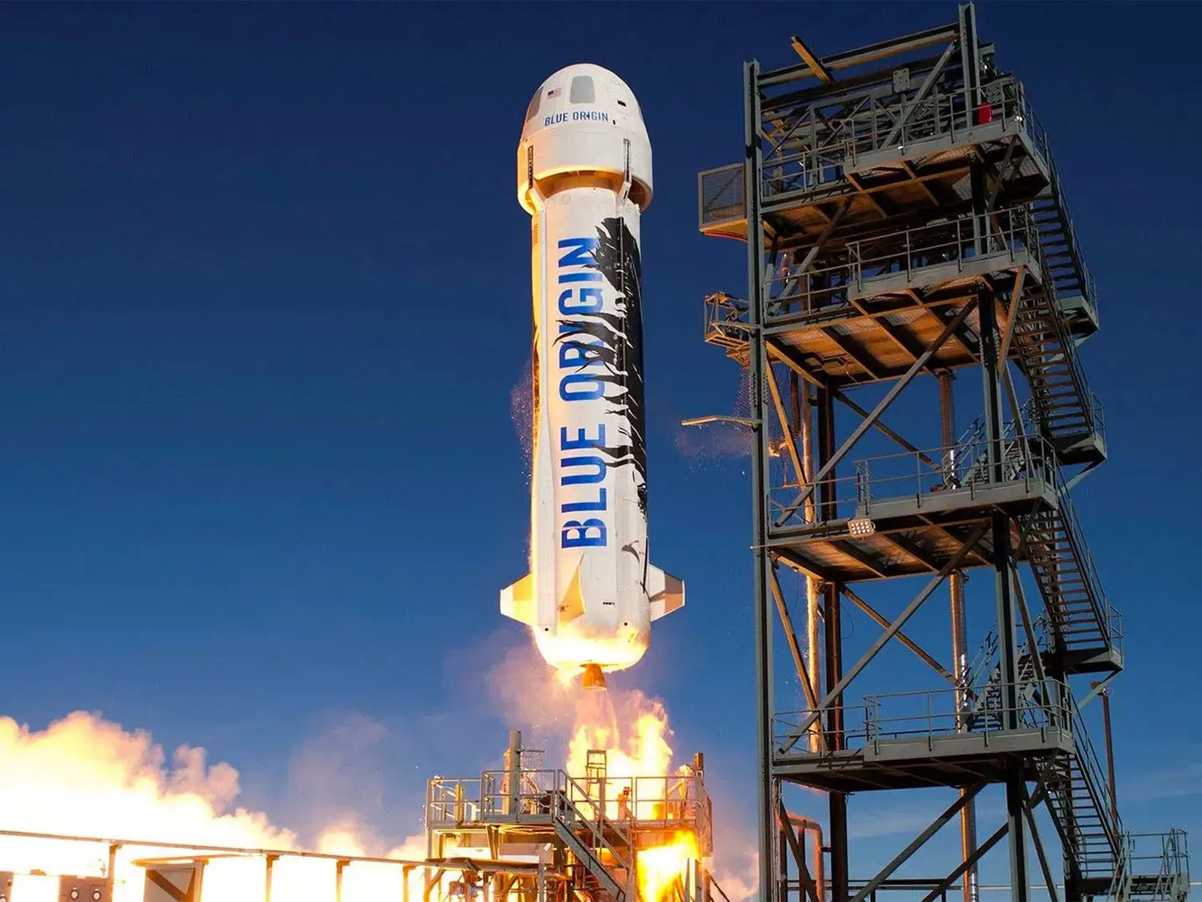 Lanzamiento del New Shepard de Blue Origin.