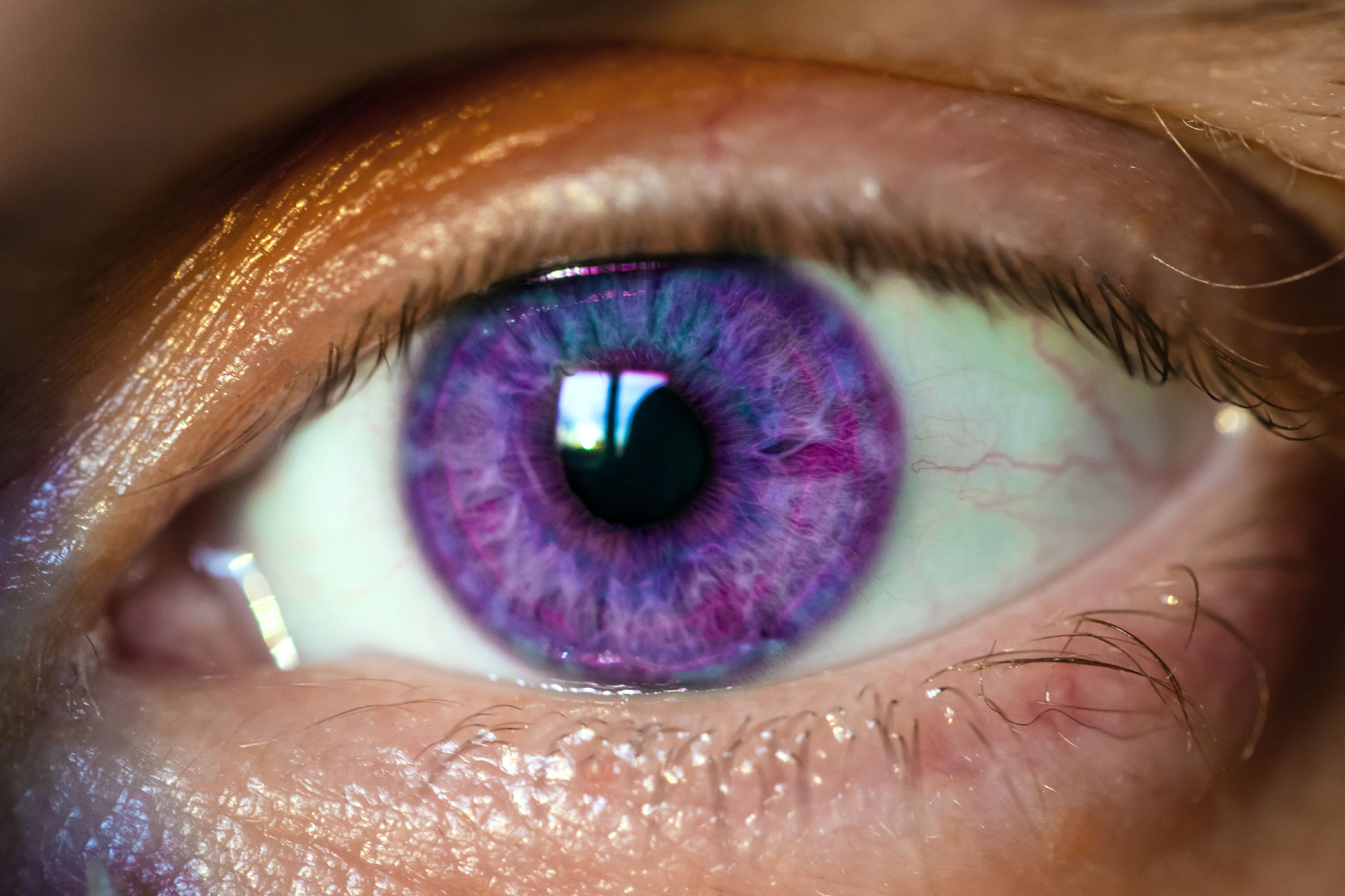 Ojos violetas