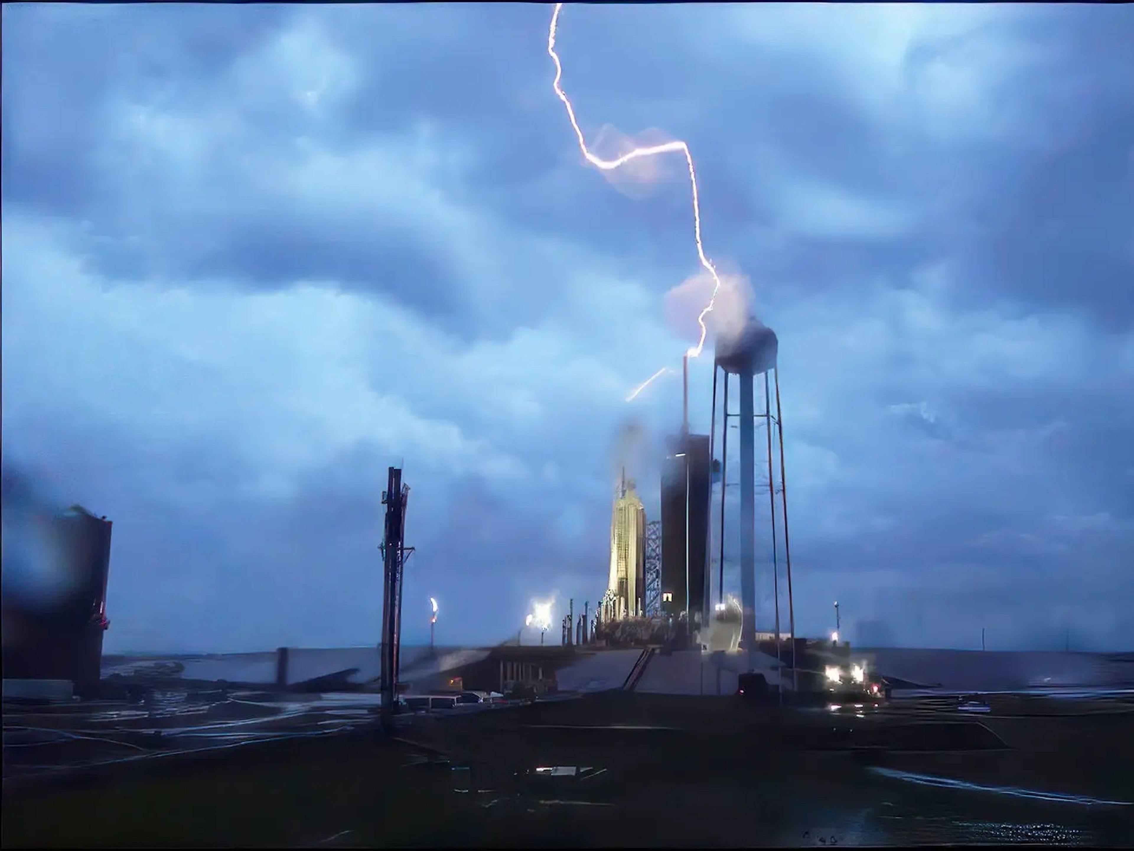 El cohete Falcon Heavy fue alcanzado por un rayo. SpaceX