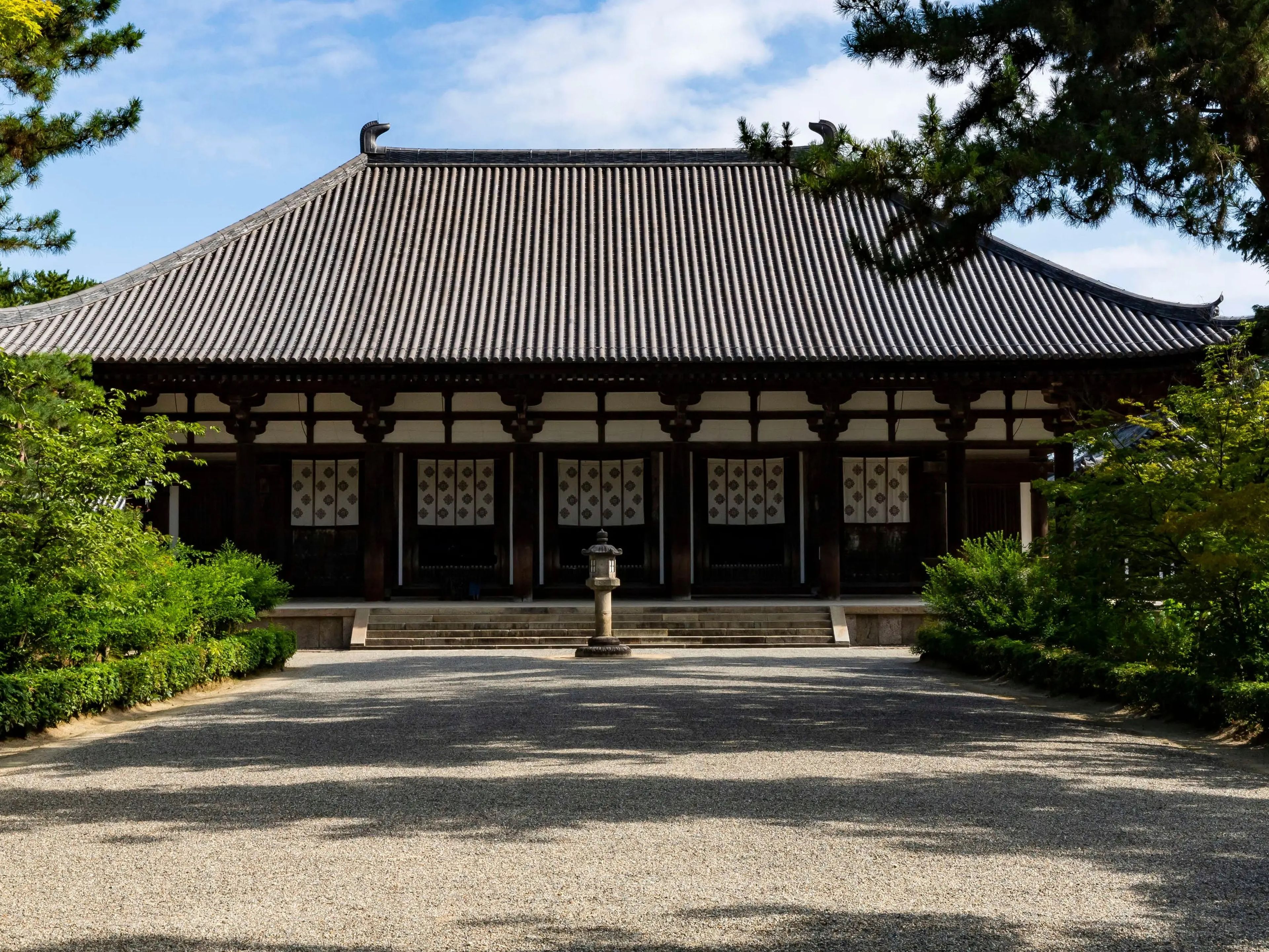 El Toshodaiji Kondo en Nara, Japón.