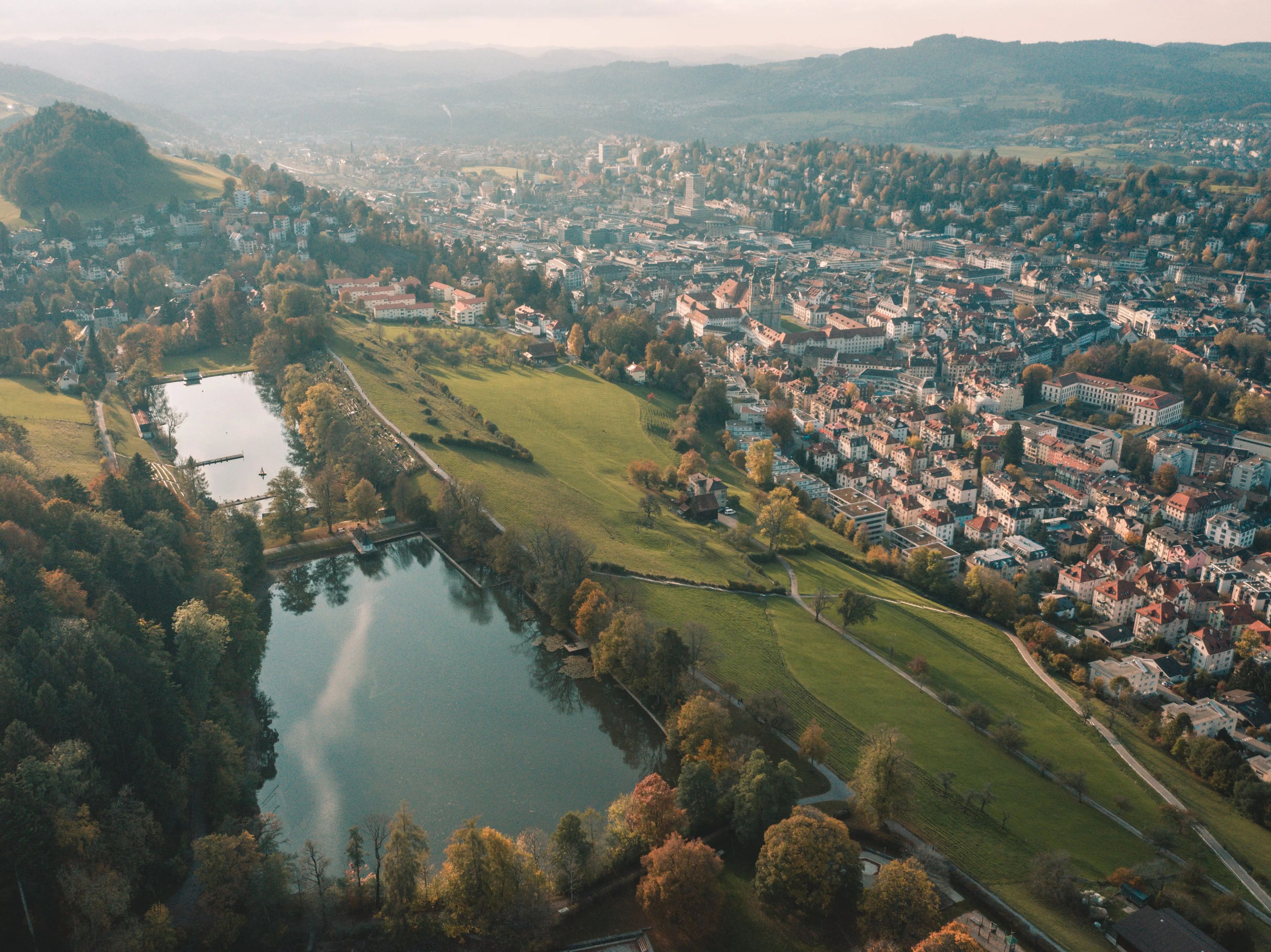 Ciudad de St. Gallen, Suiza.