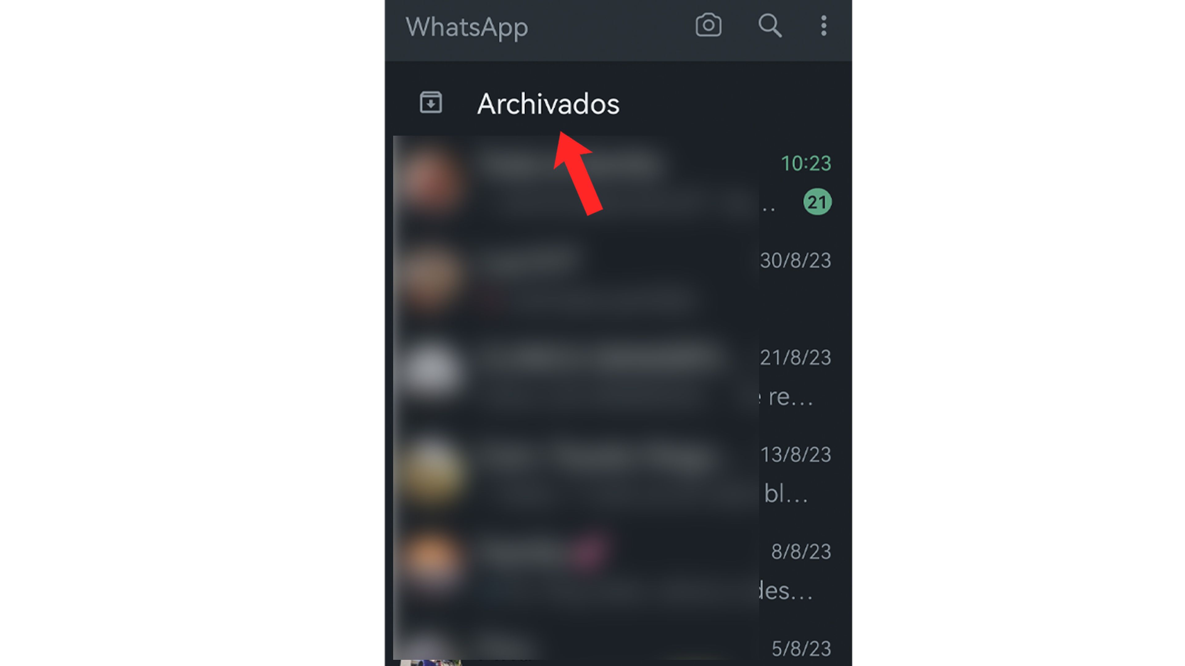 Cómo acceder a los chats archivados de WhatsApp Android