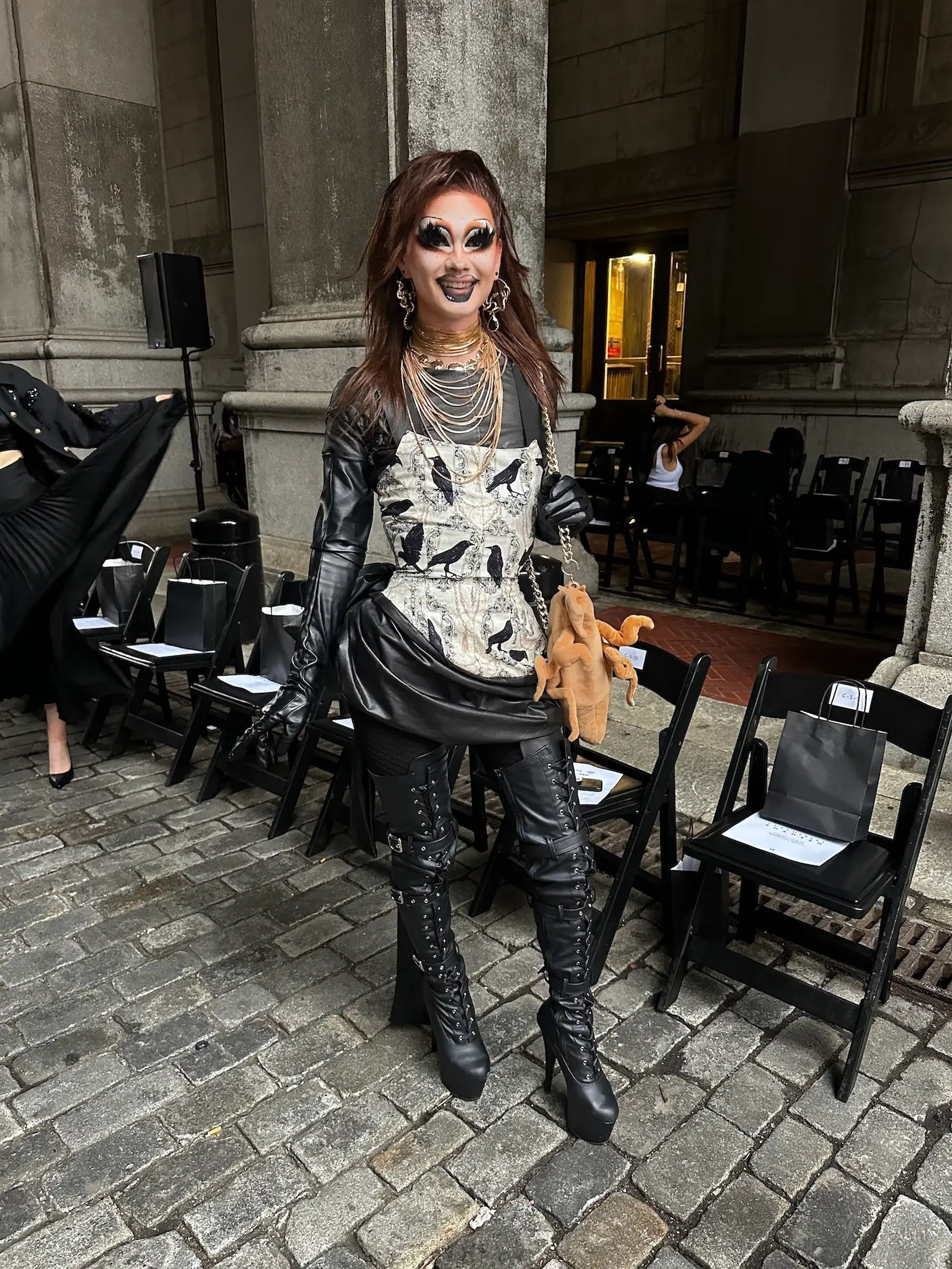 Dawn en el desfile de Cucculelli Shaheen durante la New York Fashion Week el 9 de septiembre de 2023.