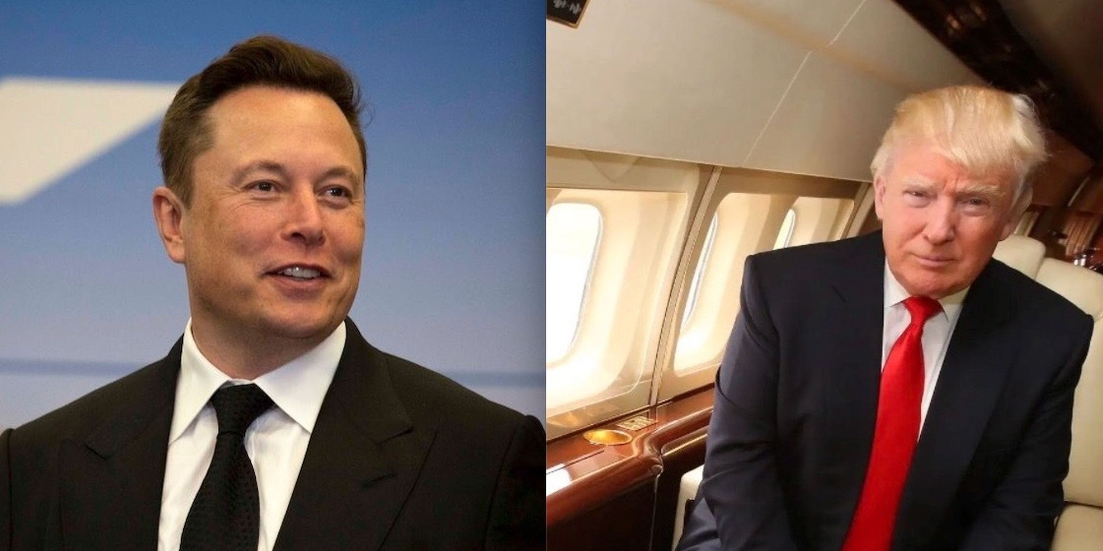 Elon Musk (izquierda) y Donald Trump (derecha).