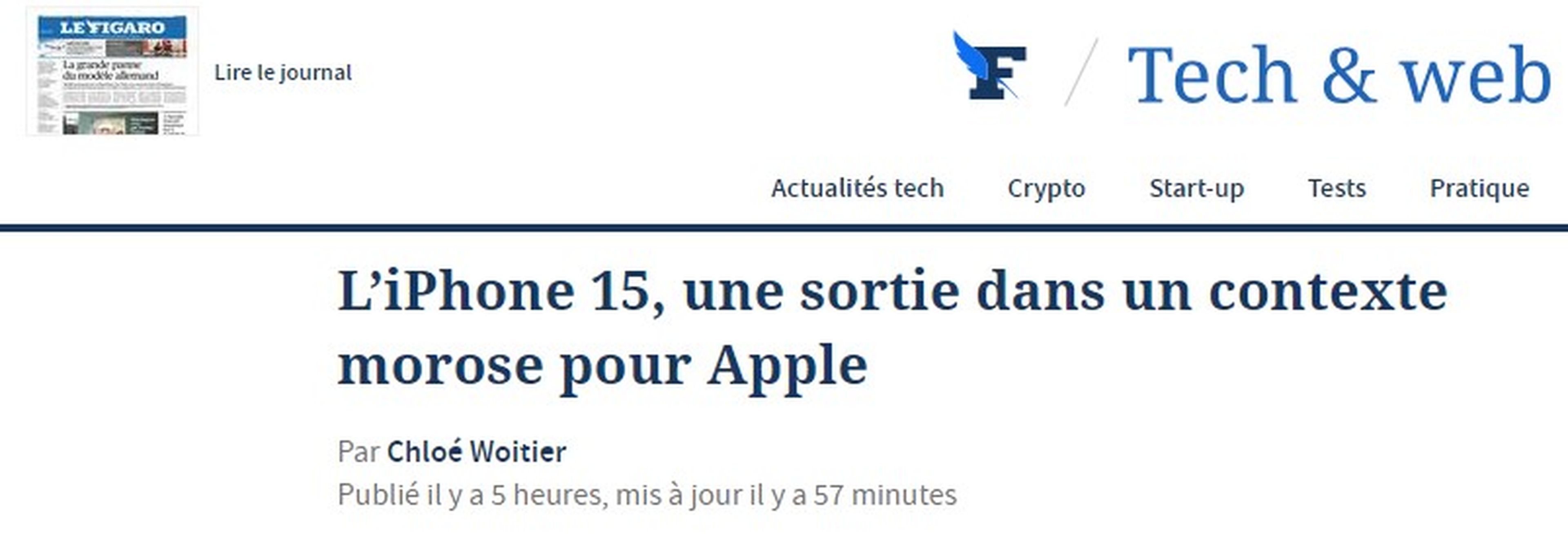 Le Figaro, iPhone 15