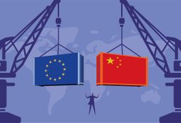 Una infografía de Europa vs. China.