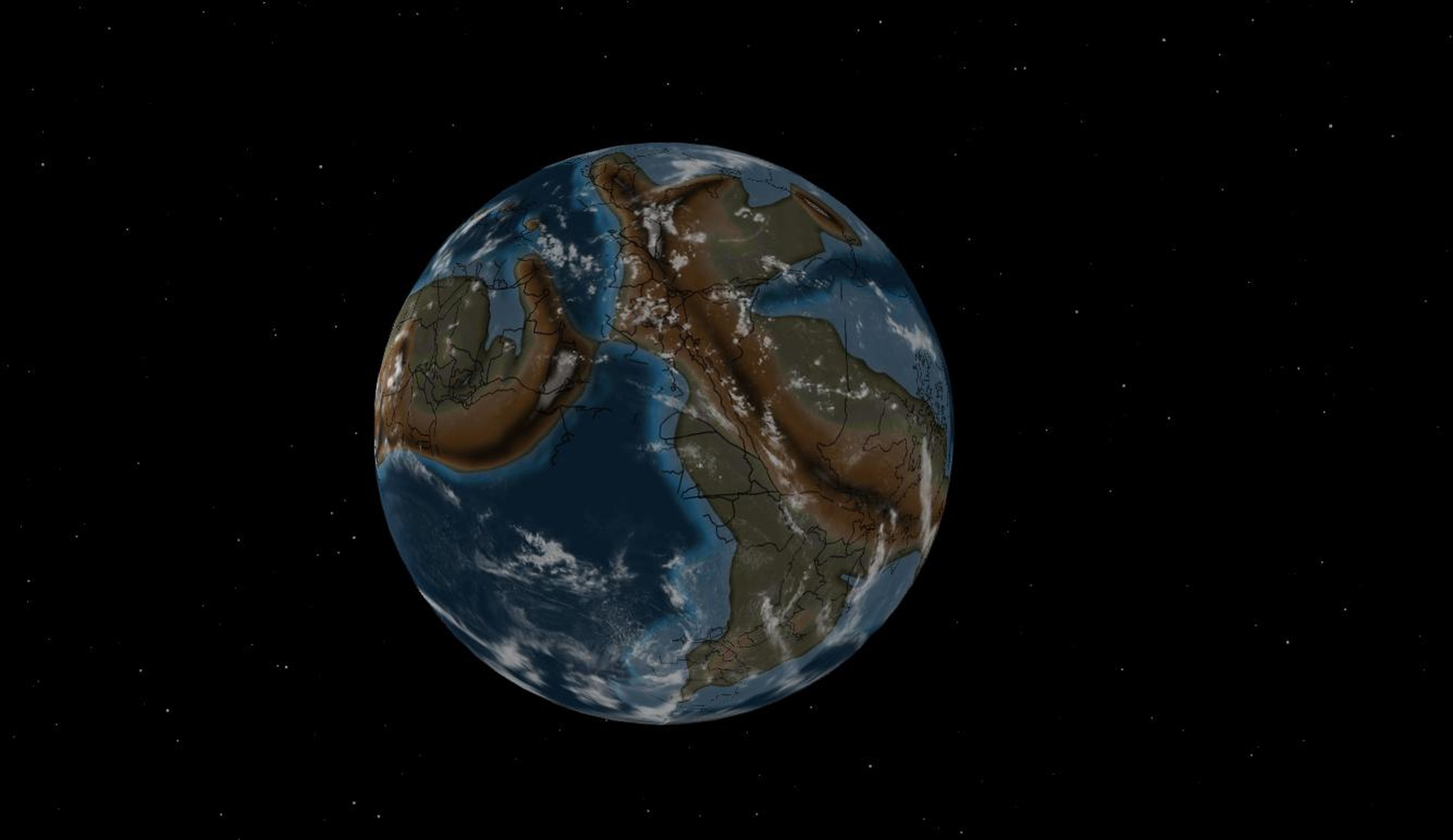 Imagen de la Tierra hace 750 millones de años.