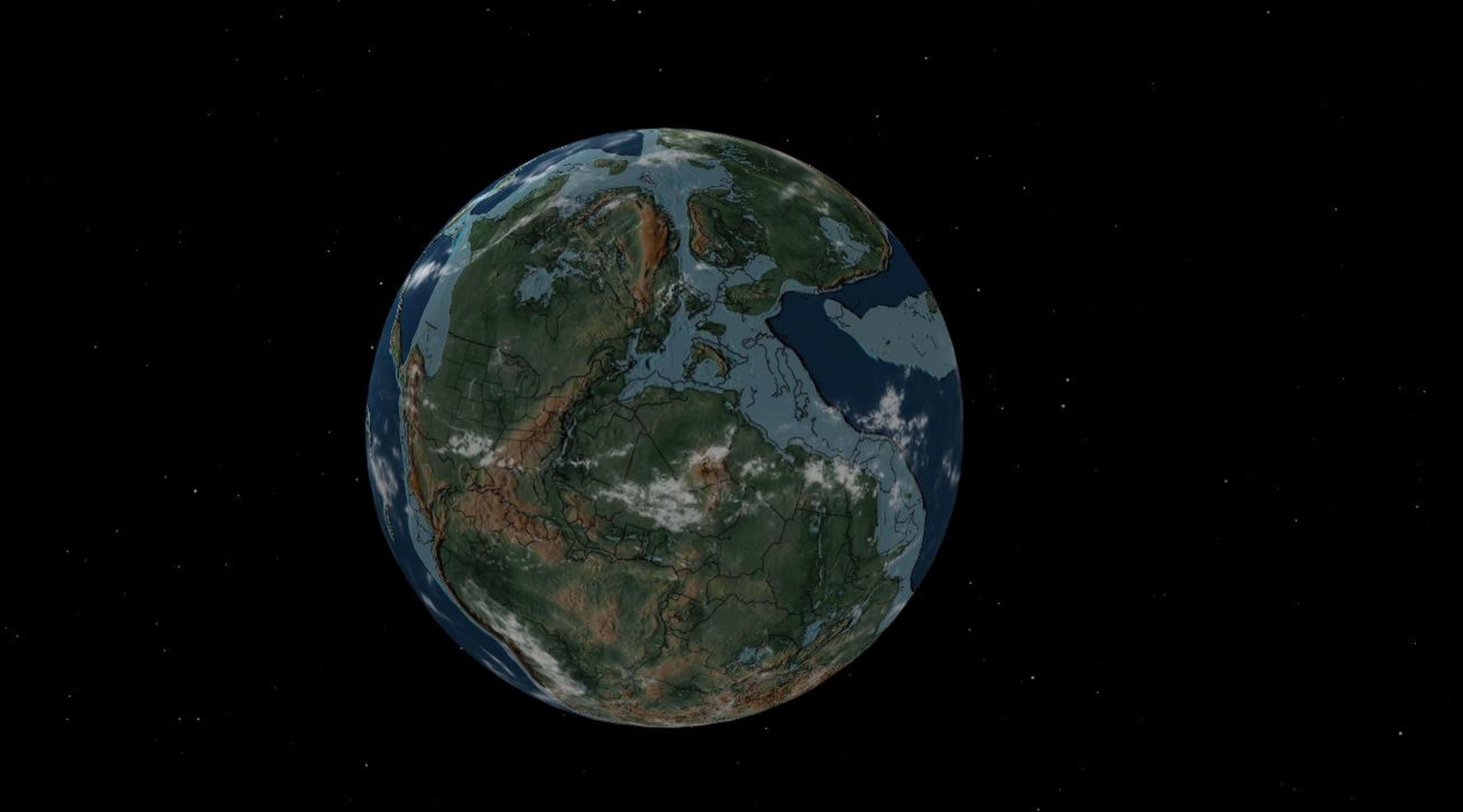mapa Tierra hace millones de años