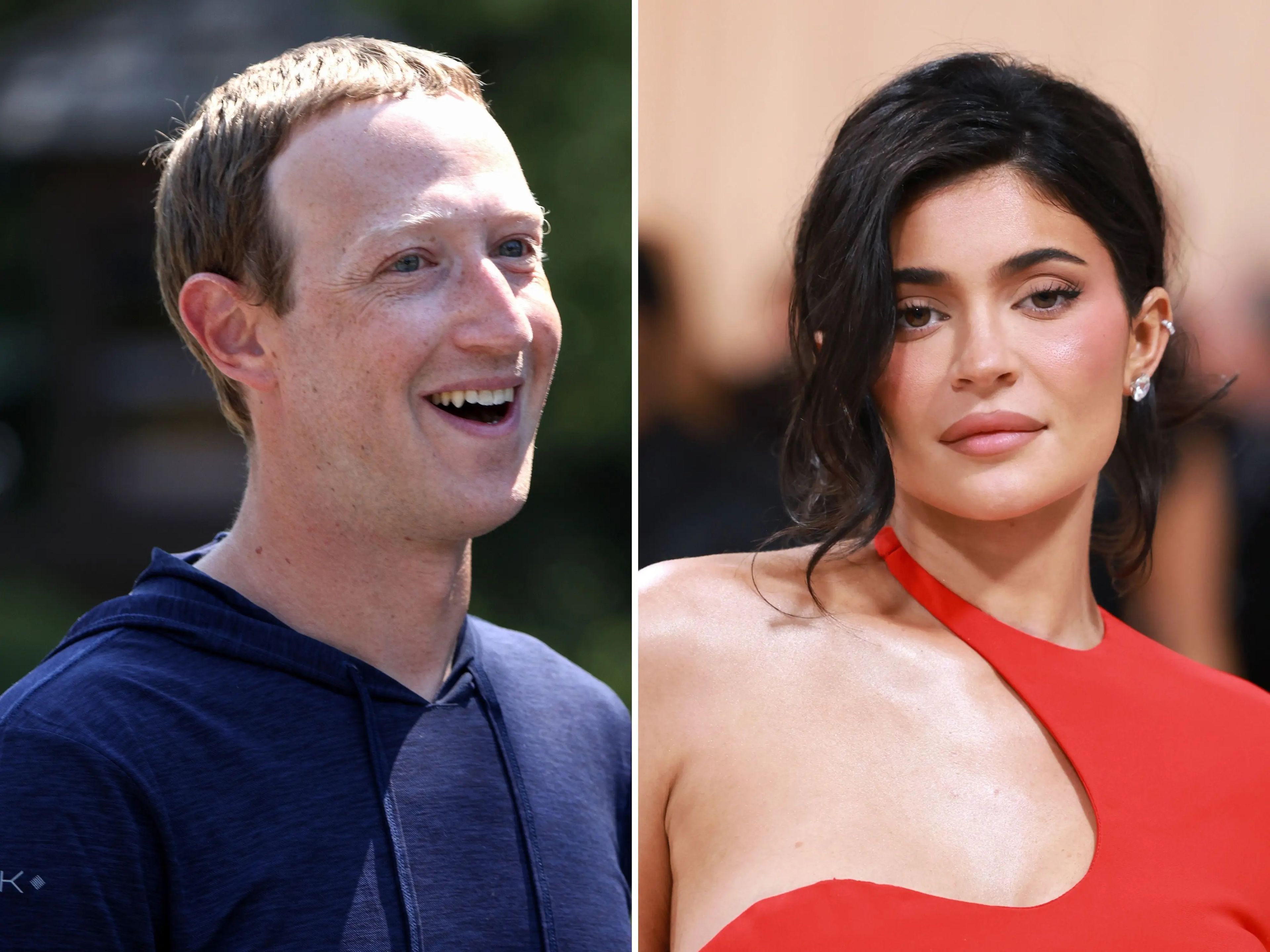 Mark Zuckerberg, CEO de Meta, y Kylie Jenner.