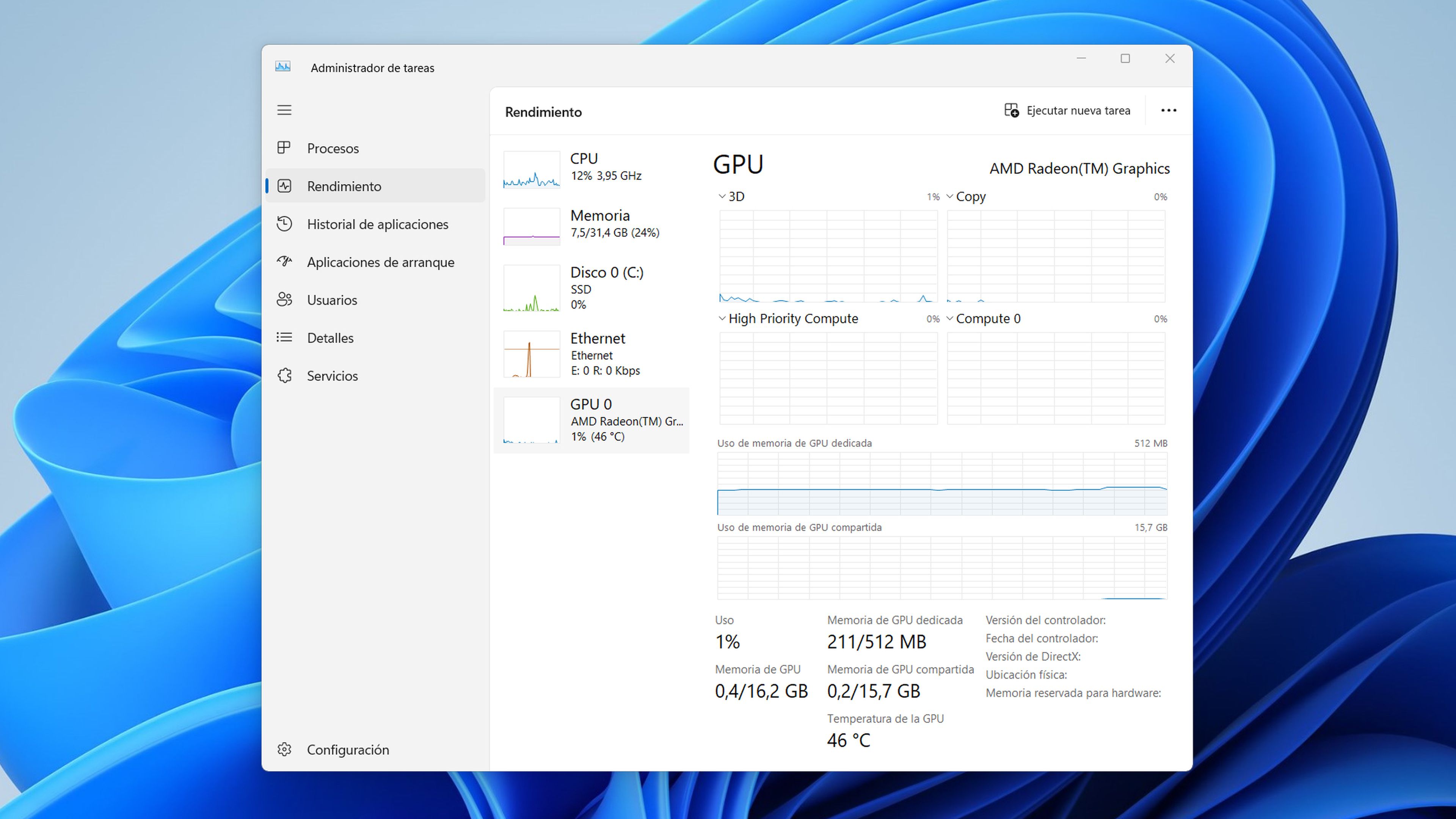 Por medio del Administrador de tareas de Windows 11