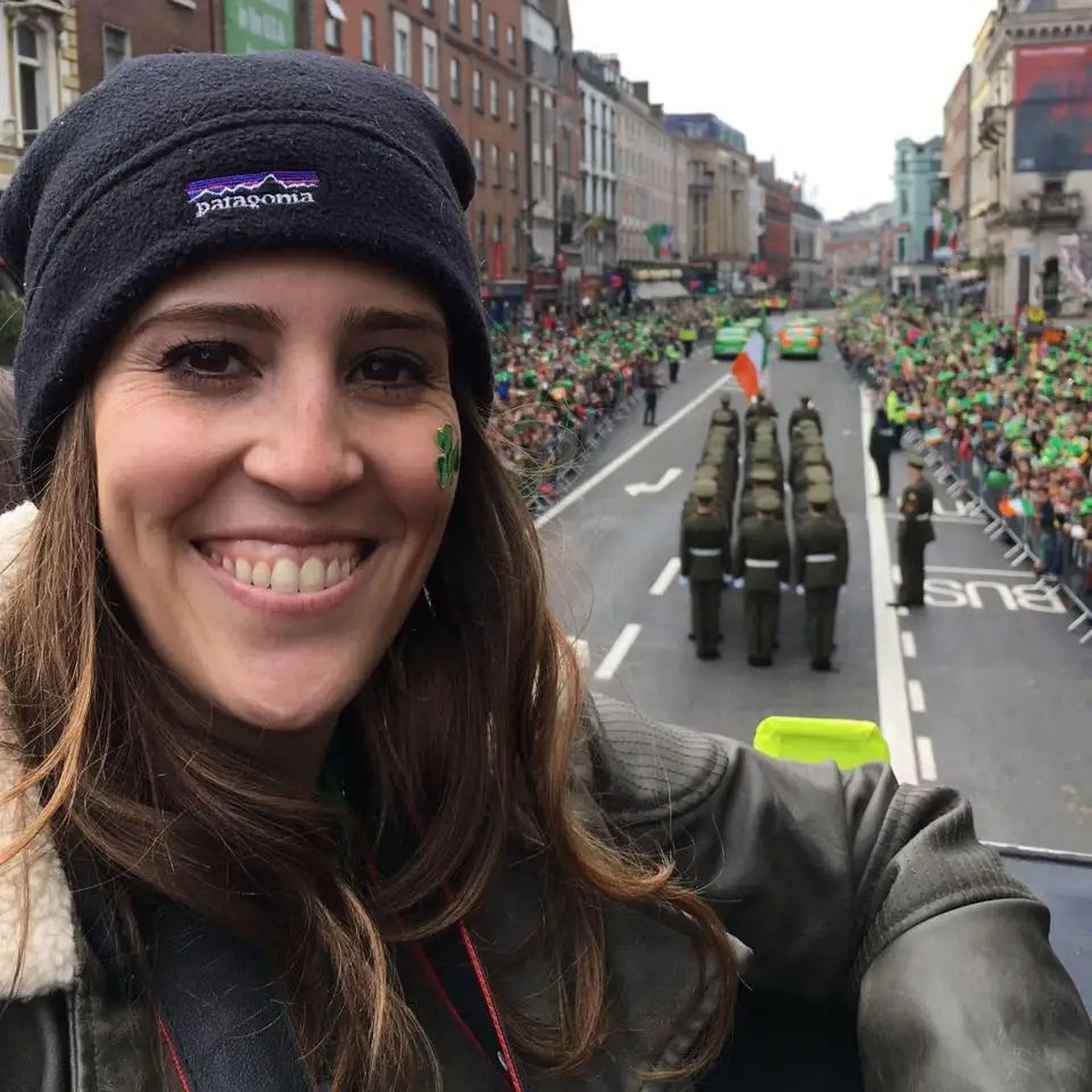 Michelle Gross at a parade in Ireland.