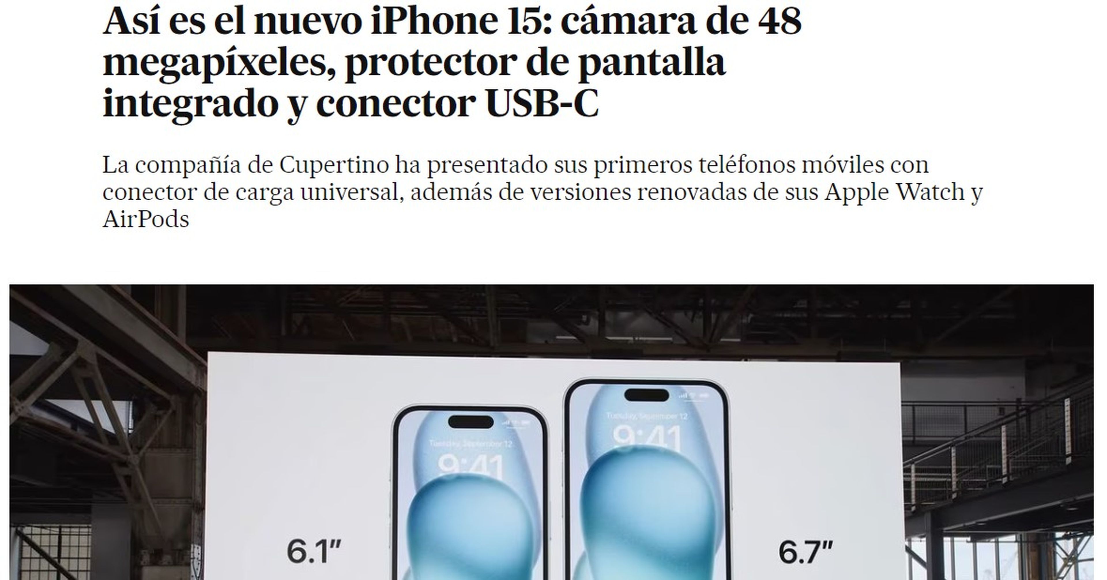El País, iphone 15