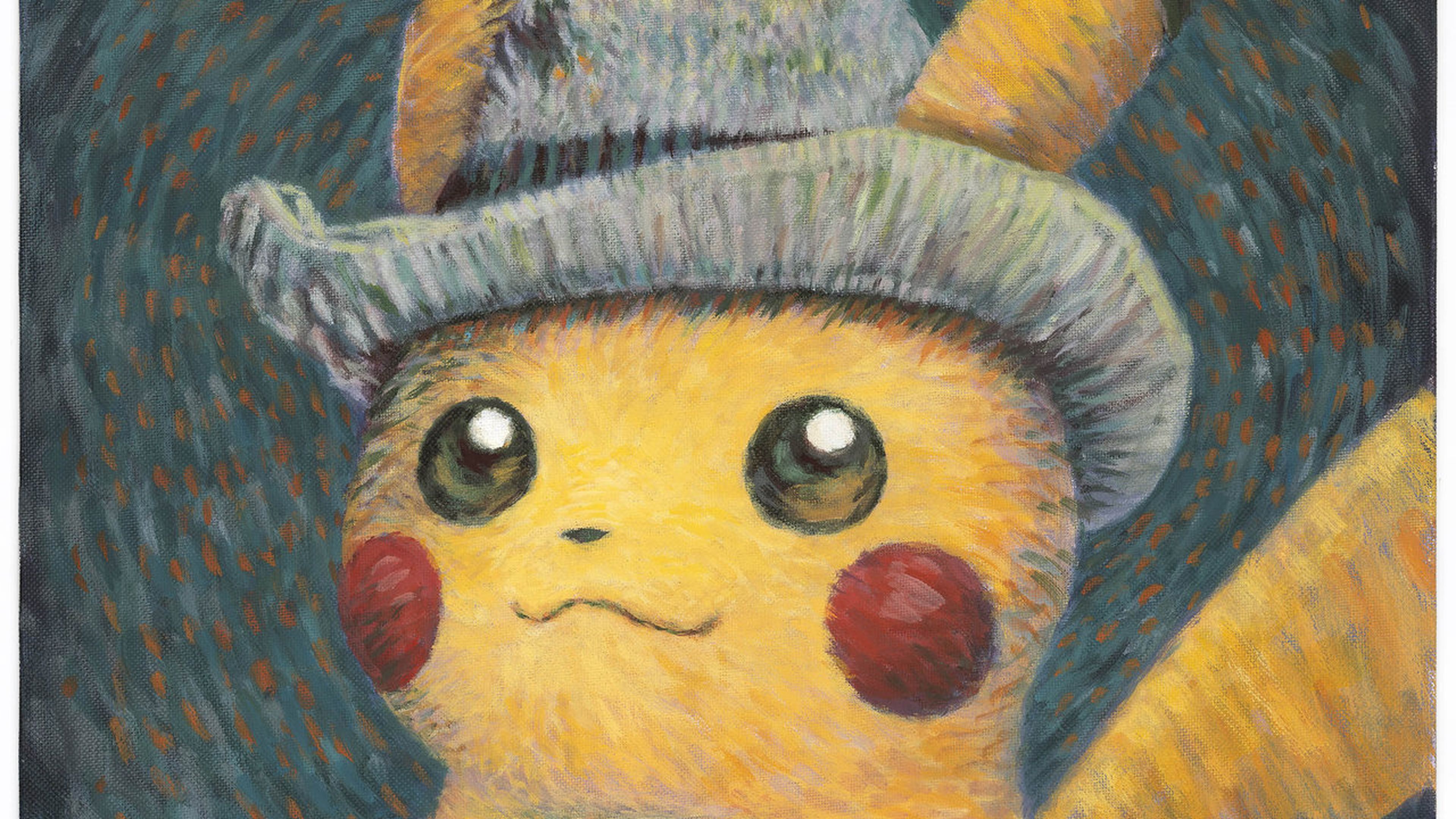 Pikachu pintado al estilo de Vincent van Gogh