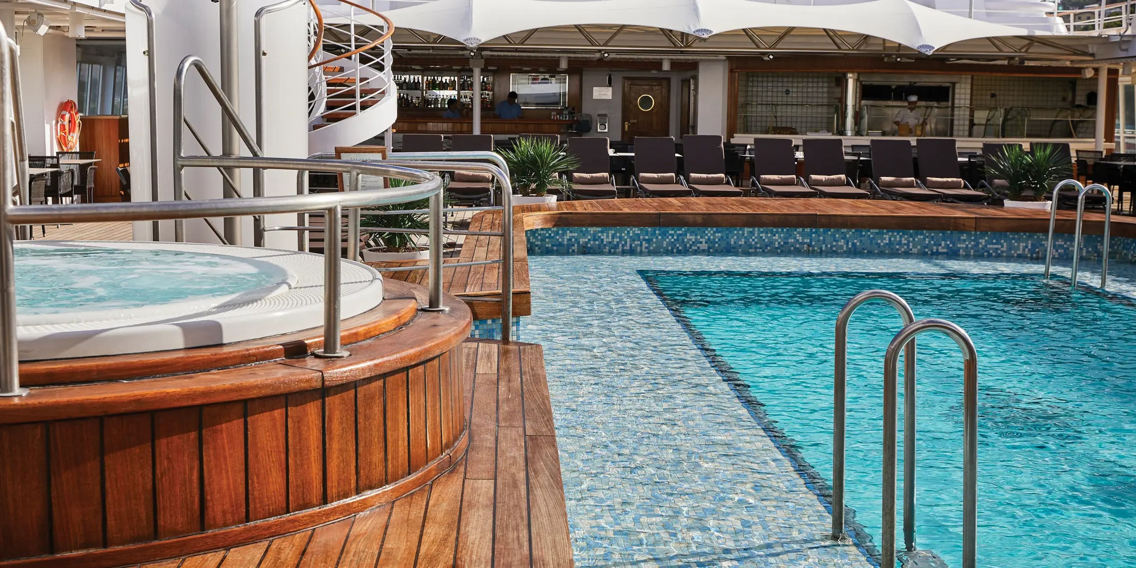 The pool deck of the Silver Wind