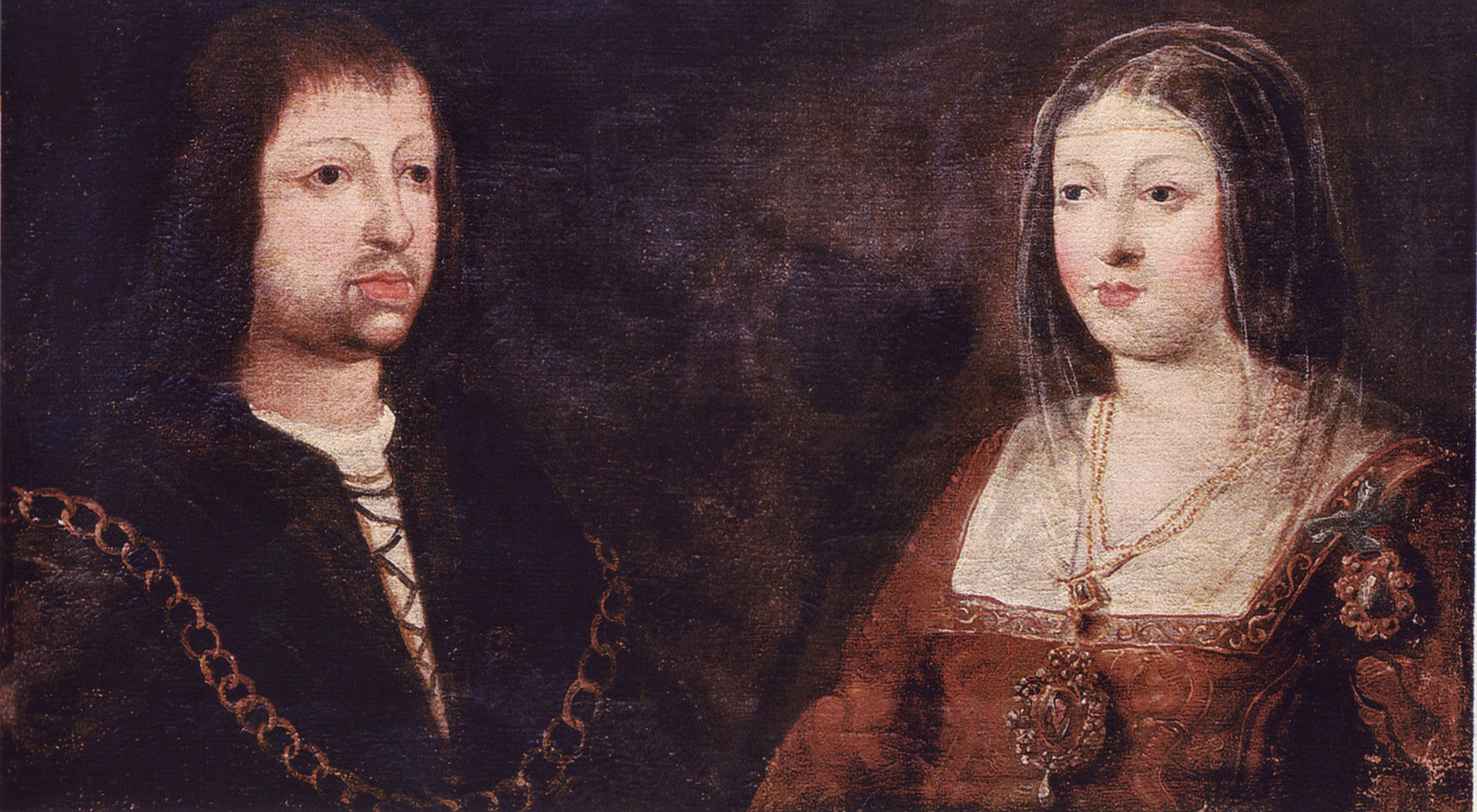Retrato de Fernando II de Aragón e Isabel I de Castilla.