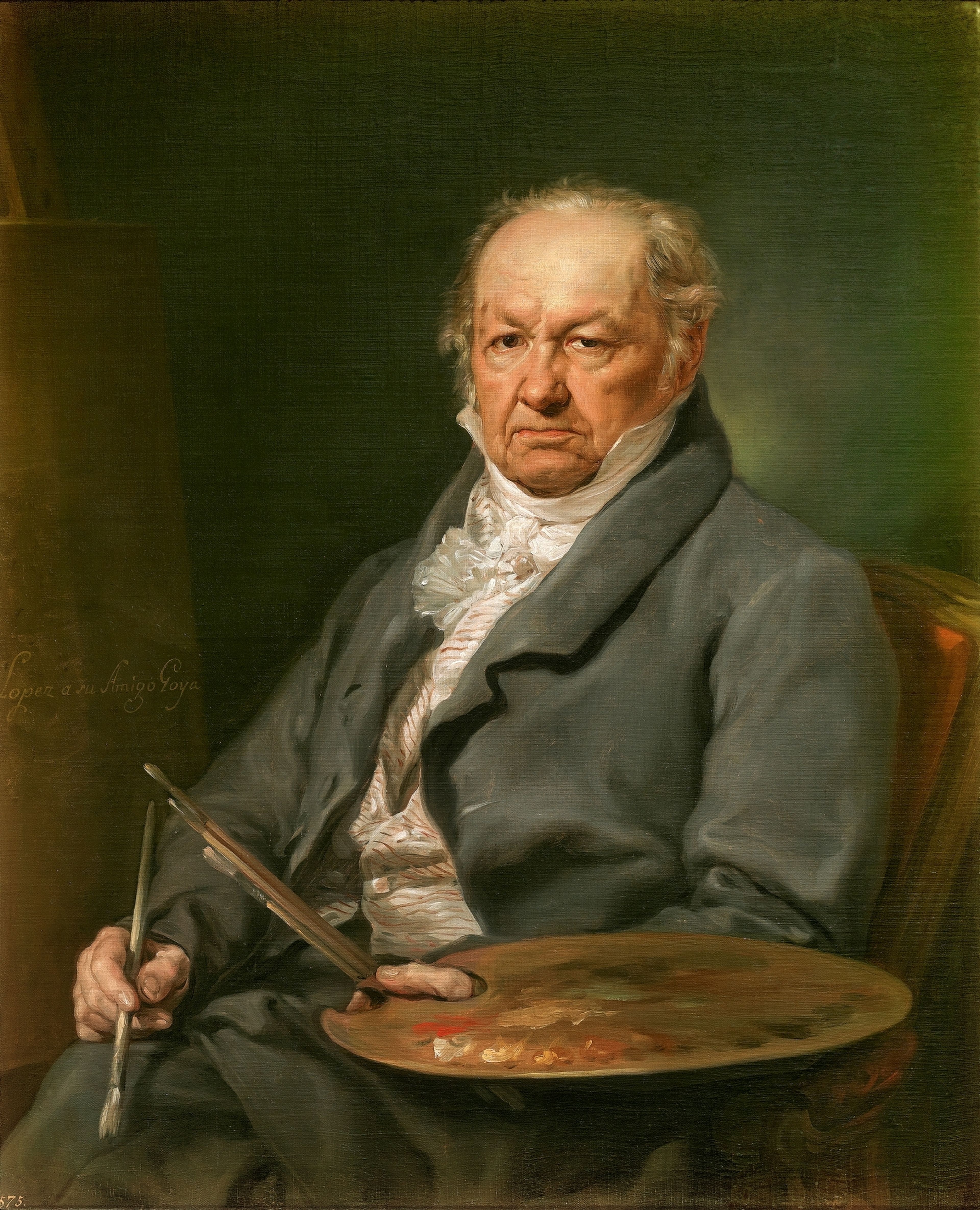  Retrato del pintor Francisco de Goya, por Vicente López.
