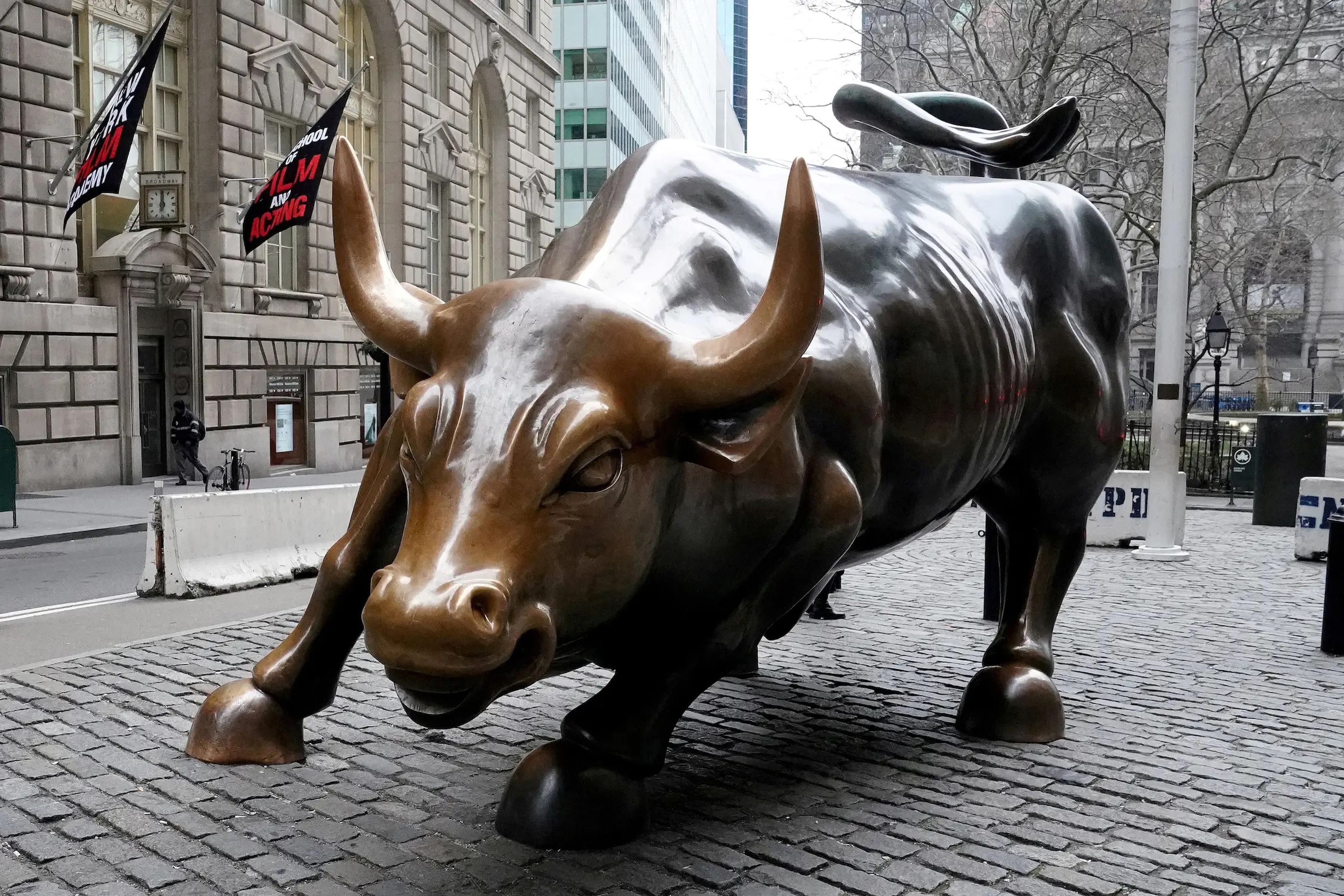 El toro de Wall Street es un icono de la Bolsa de Nueva York.