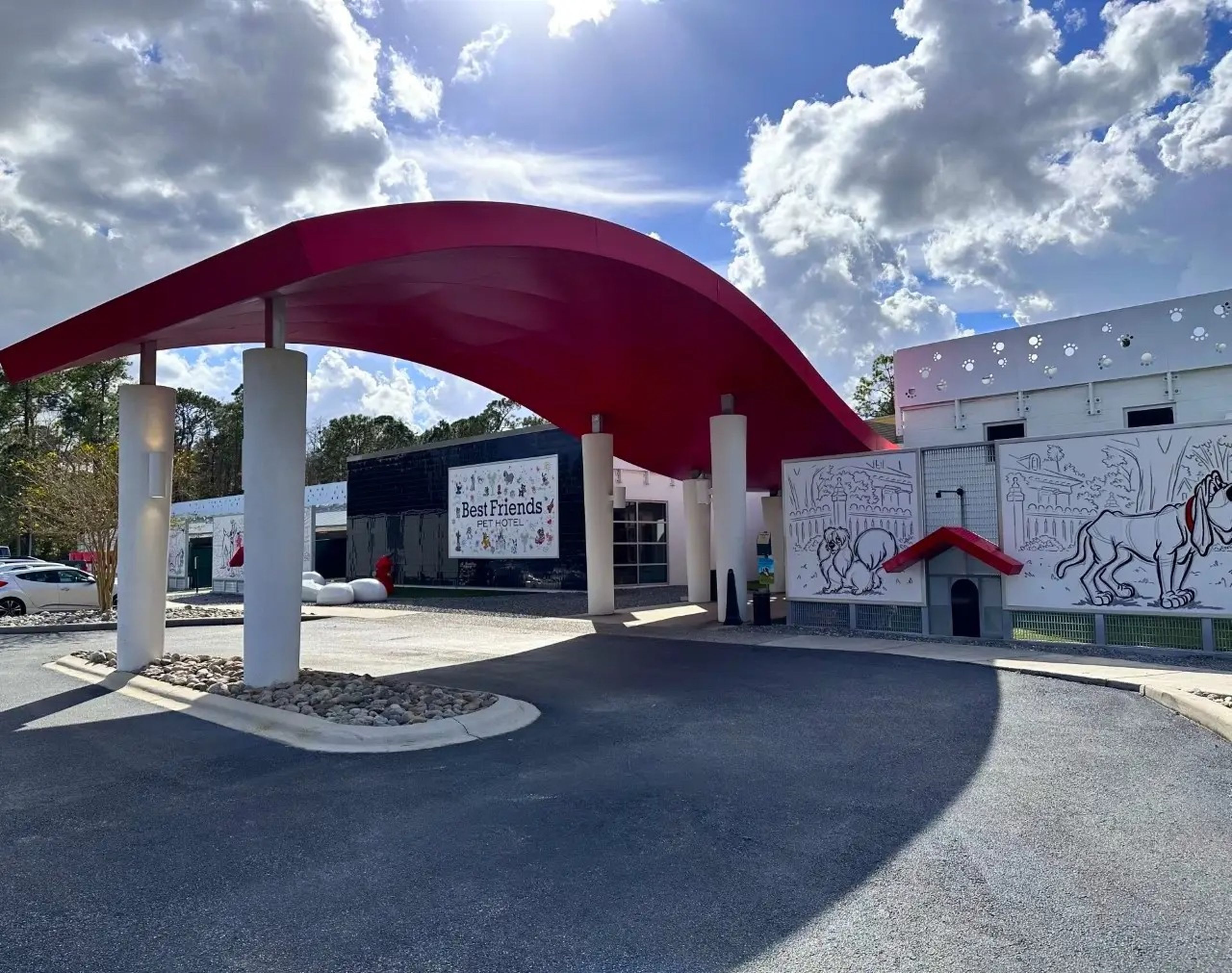 A view of the Best Friends Pet Hotel at Disney World.