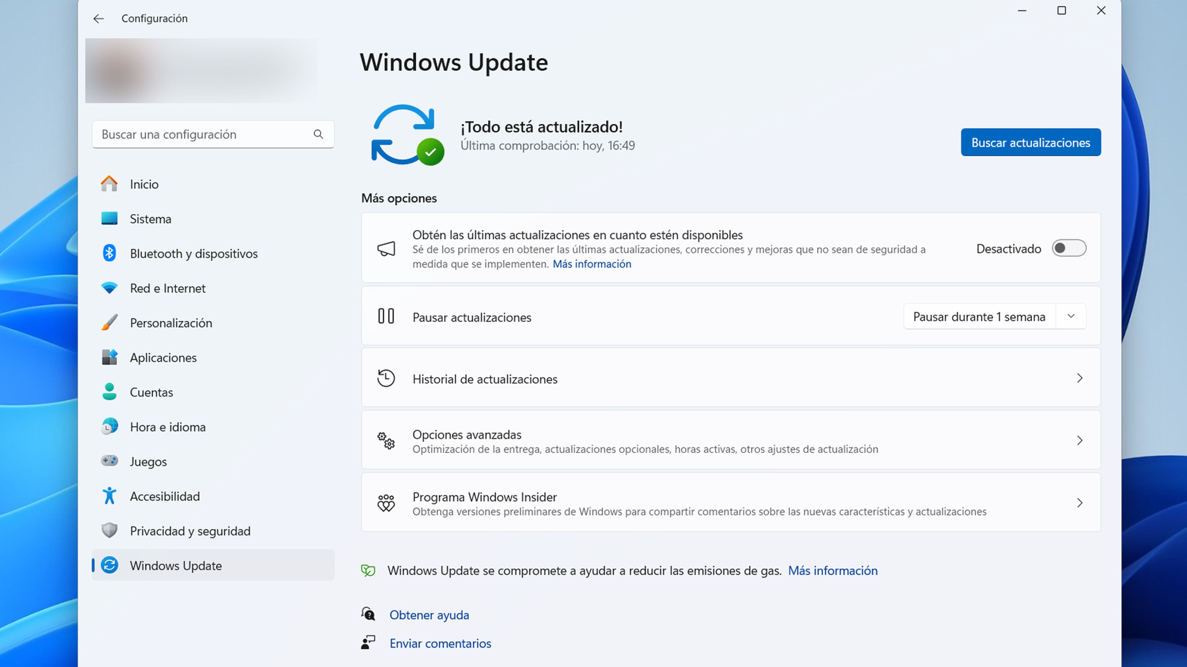 Windows Update para desactivar las actualizaciones automáticas de Windows 11