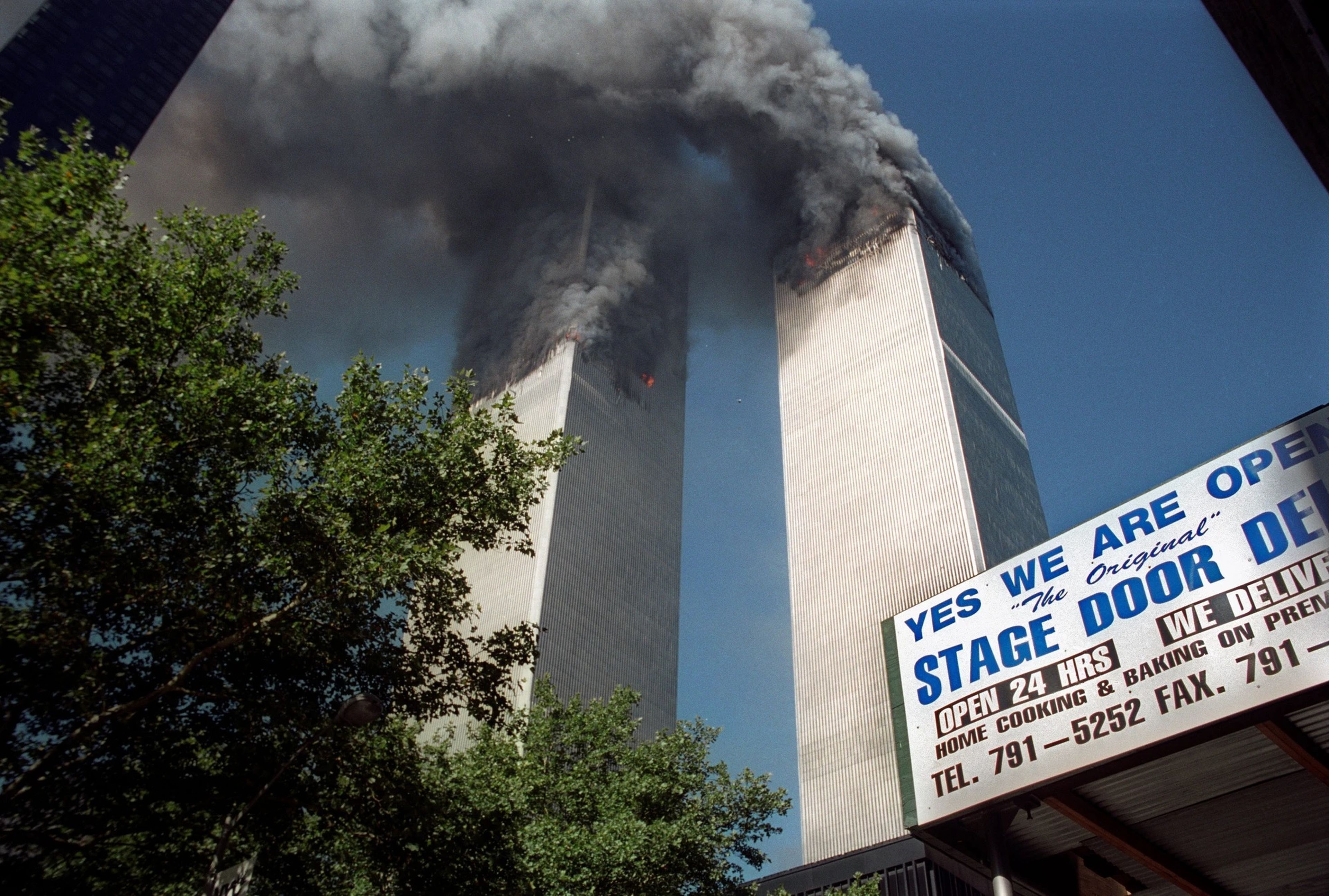 El World Trade Center el 11 de septiembre de 2001.