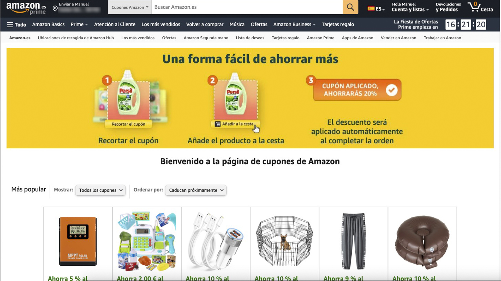 Descuento cheap amazon prime