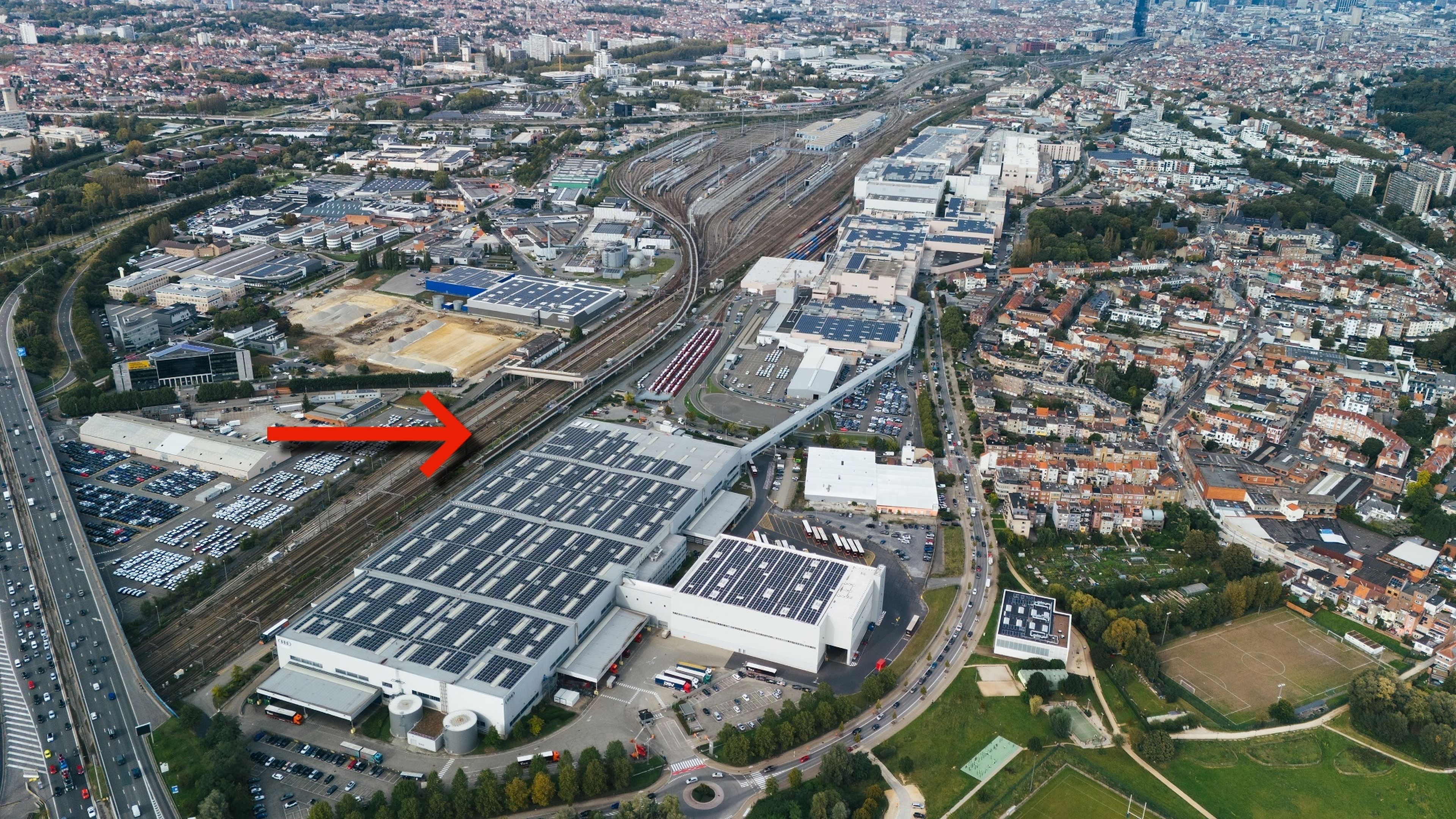 La fábrica de Audi está integrada en la ciudad de Bruselas, distanciándose solo por seis kilómetros del centro.