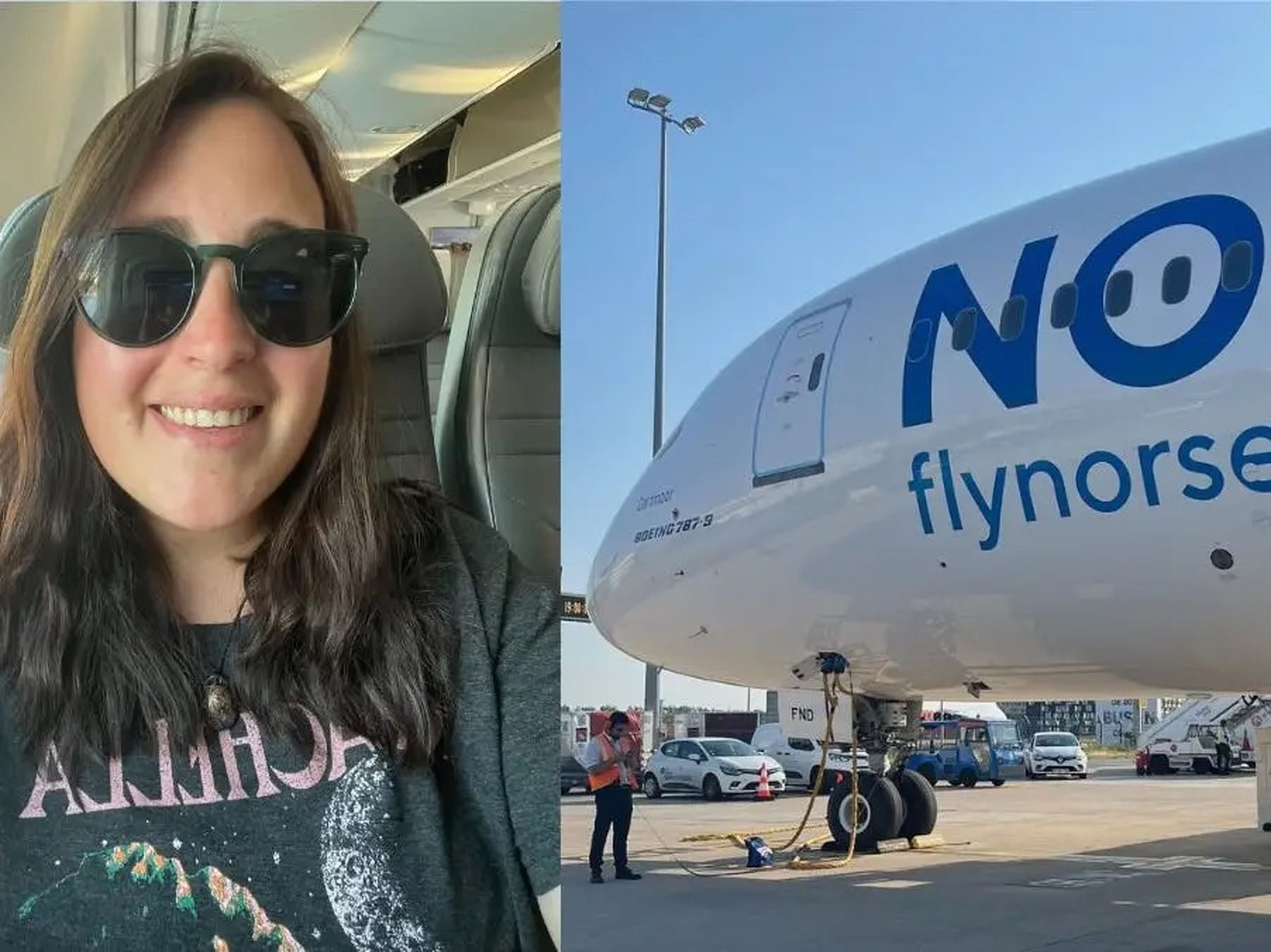 Flying Norse from Paris to New York.