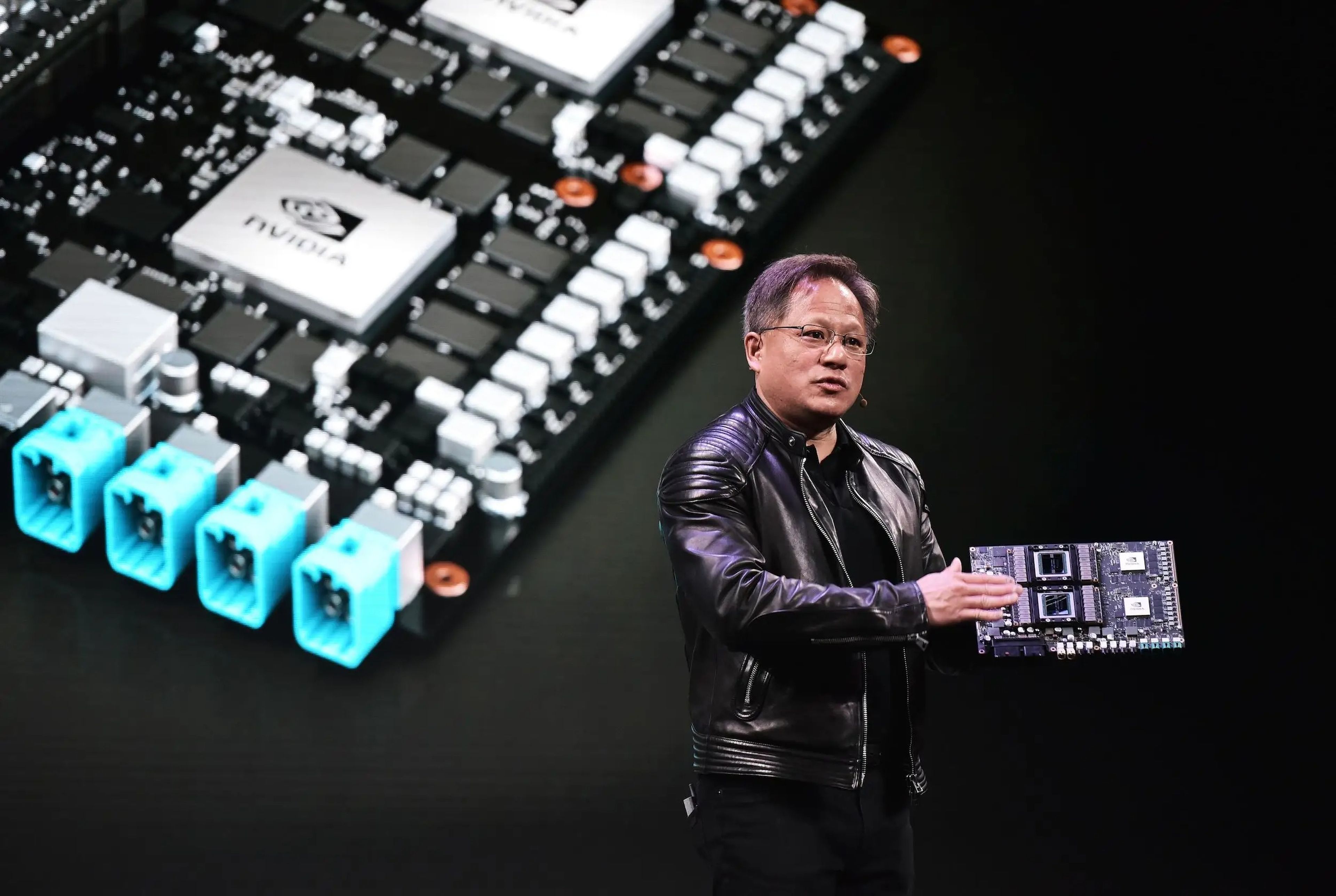 Jensen Huang, CEO de Nvidia, durante una conferencia del CES 2018 de Las Vegas.