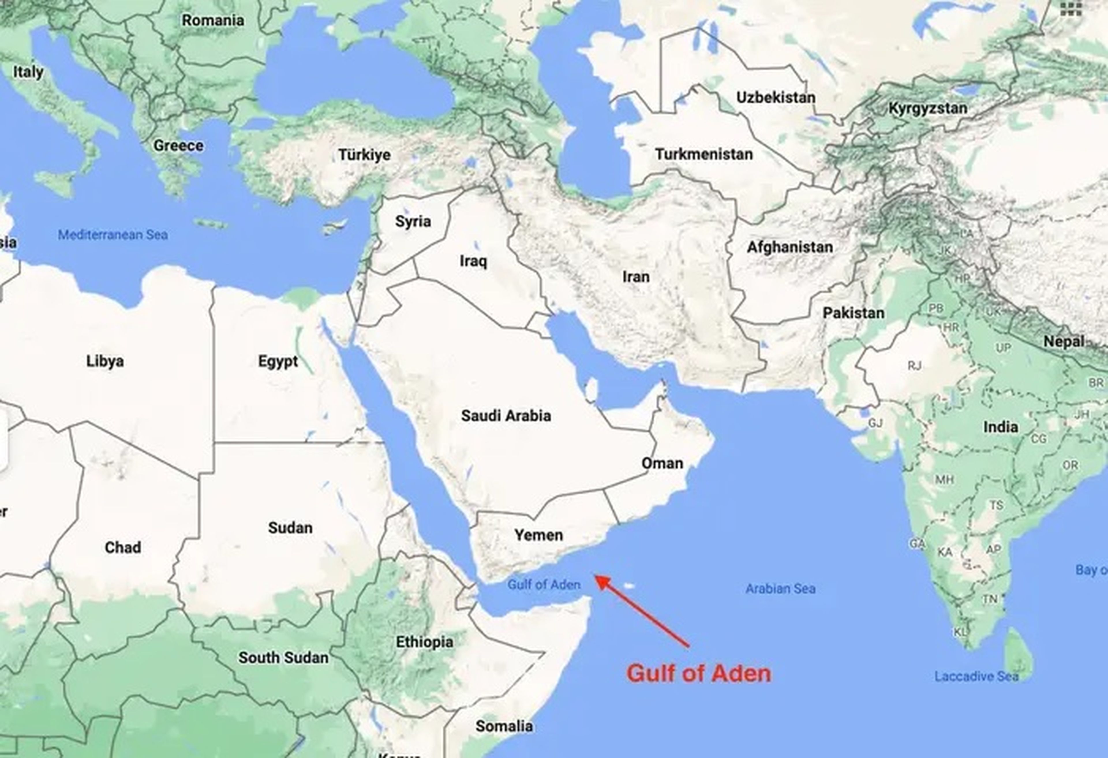El Golfo de Adén es una de las rutas marítimas más transitadas del mundo y conecta Asia con Oriente Medio y Europa. En 2010 también fue un notorio foco de piratas somalíes.