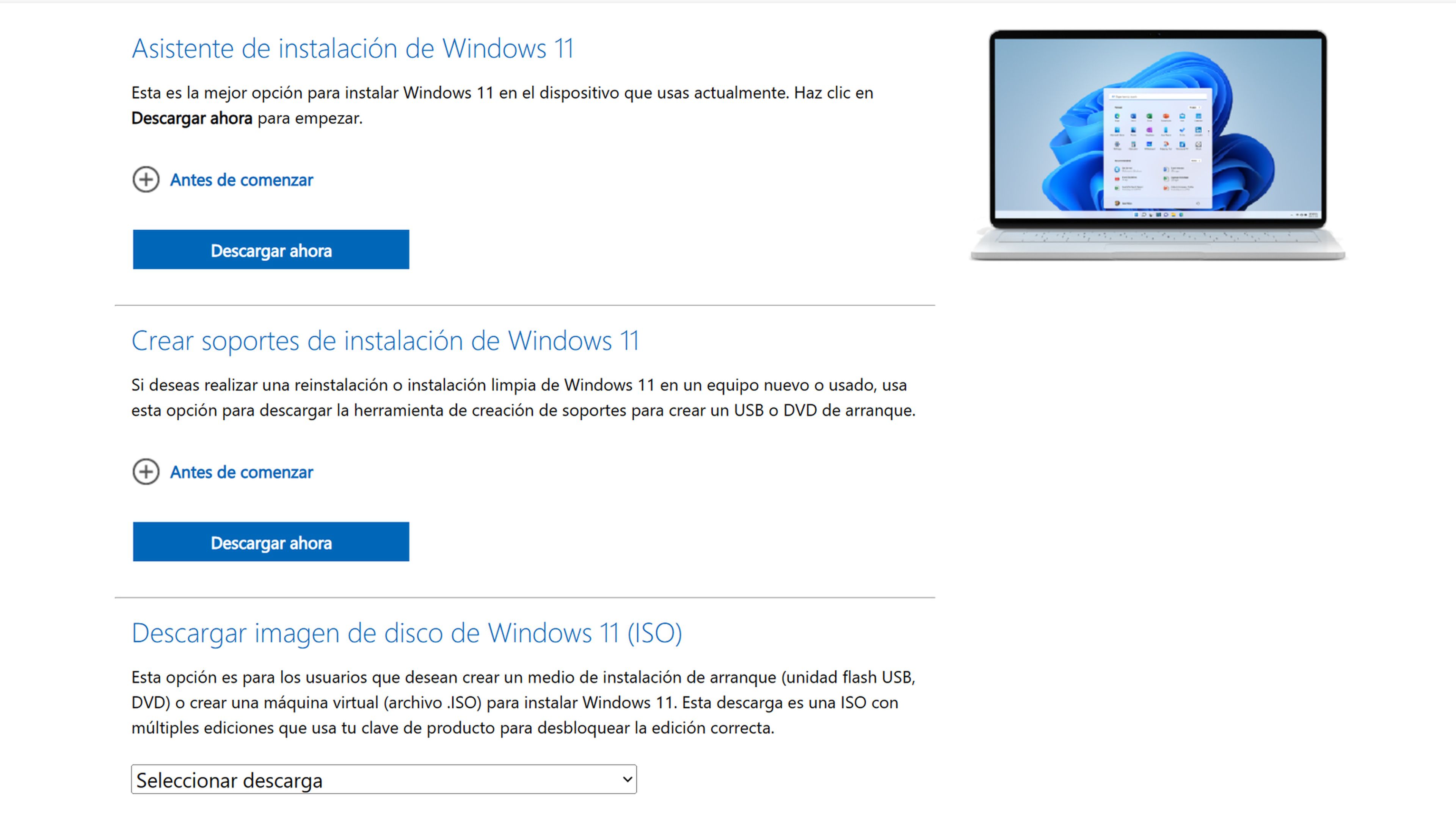 Reinstalación de Windows 11
