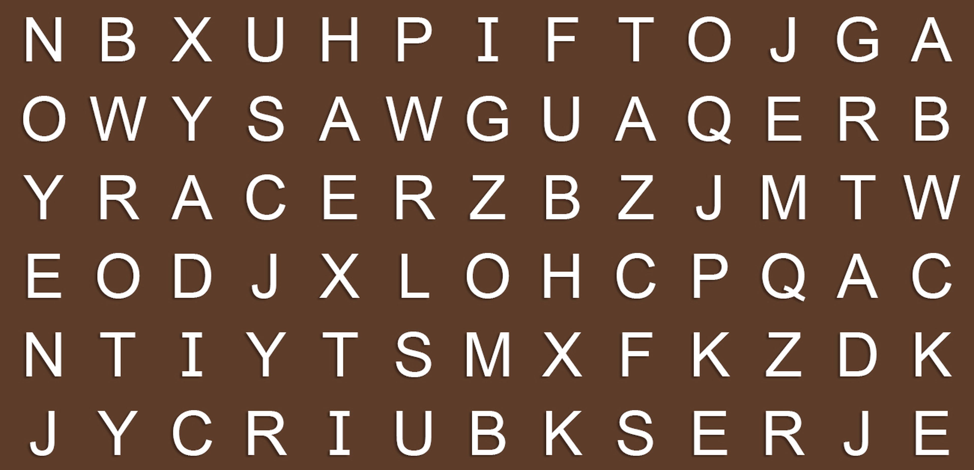 Reto visual: encuentra la palabra juego en esta sopa de letras