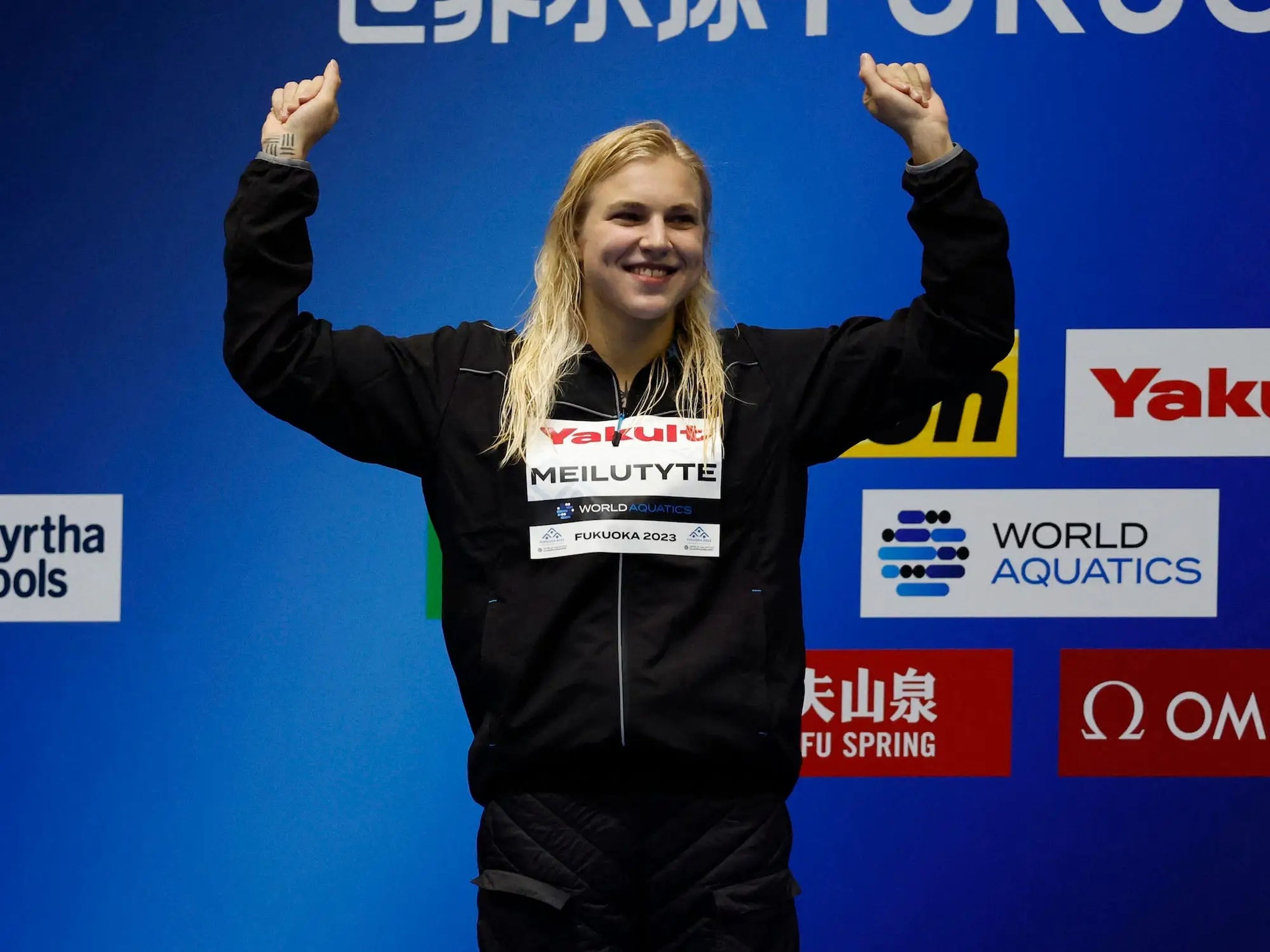 La lituana Ruta Meilutyte, ganadora de una medalla de oro olímpica, ha batido varios récords de natación.