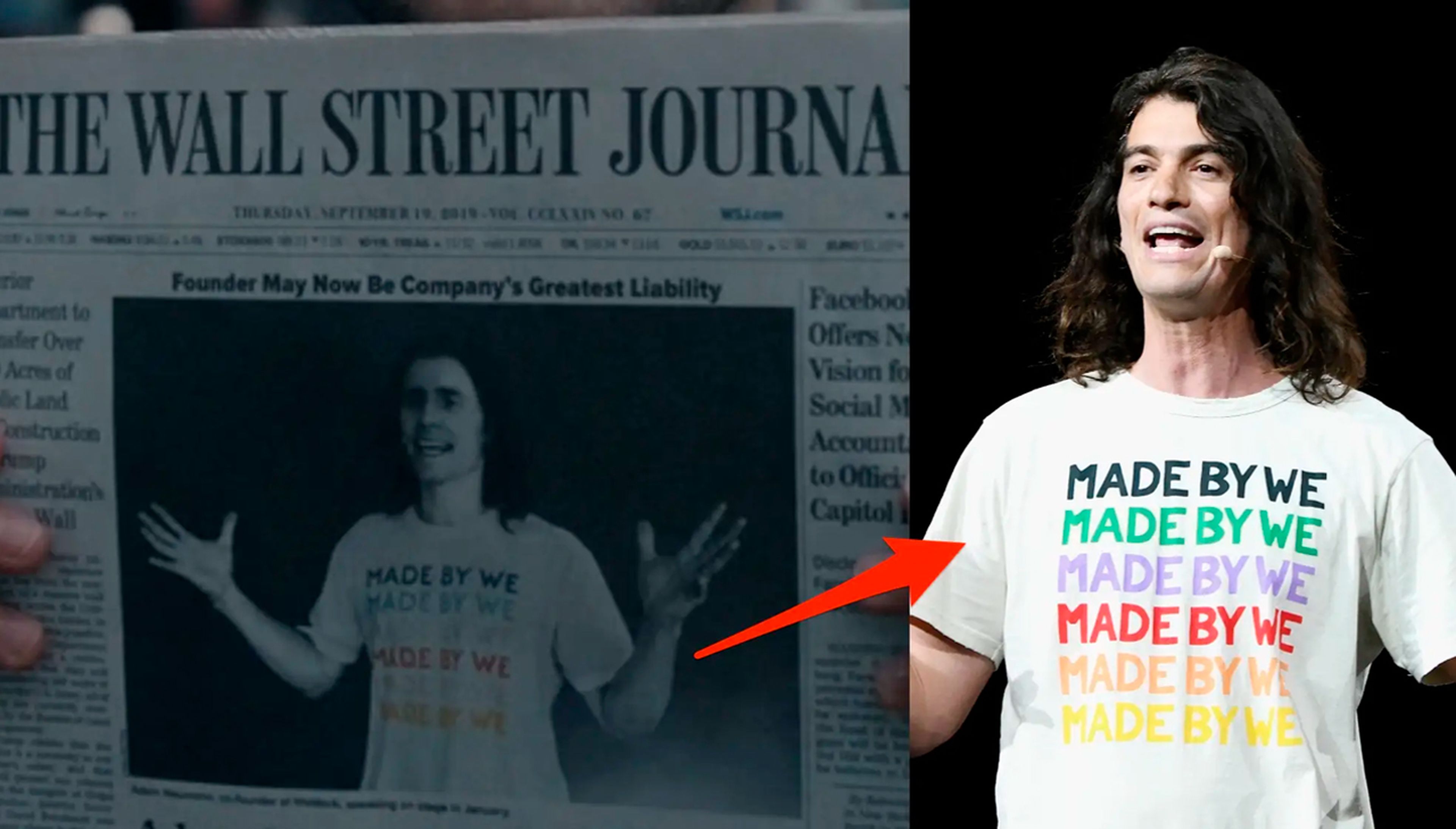 Adam Neumann en la portada de 'The Wall Street Journal'.