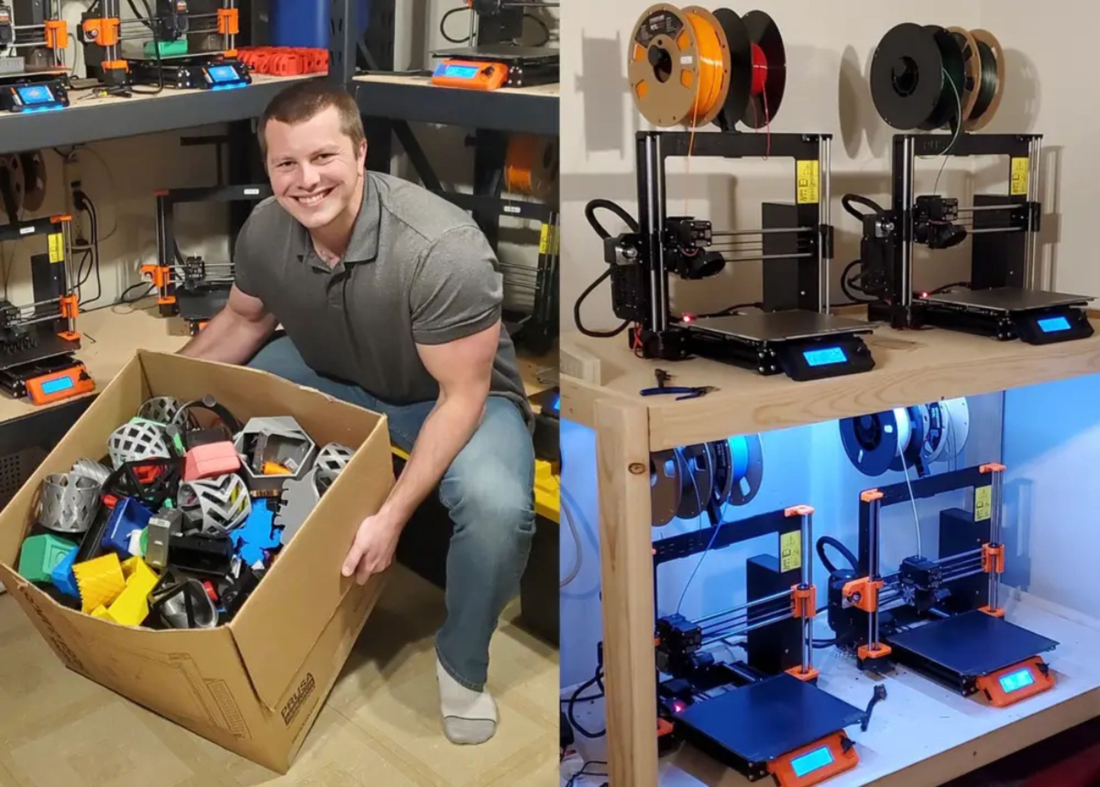 Austin Ziegler se dedica a imprimir en 3D y vender productos en Etsy. 