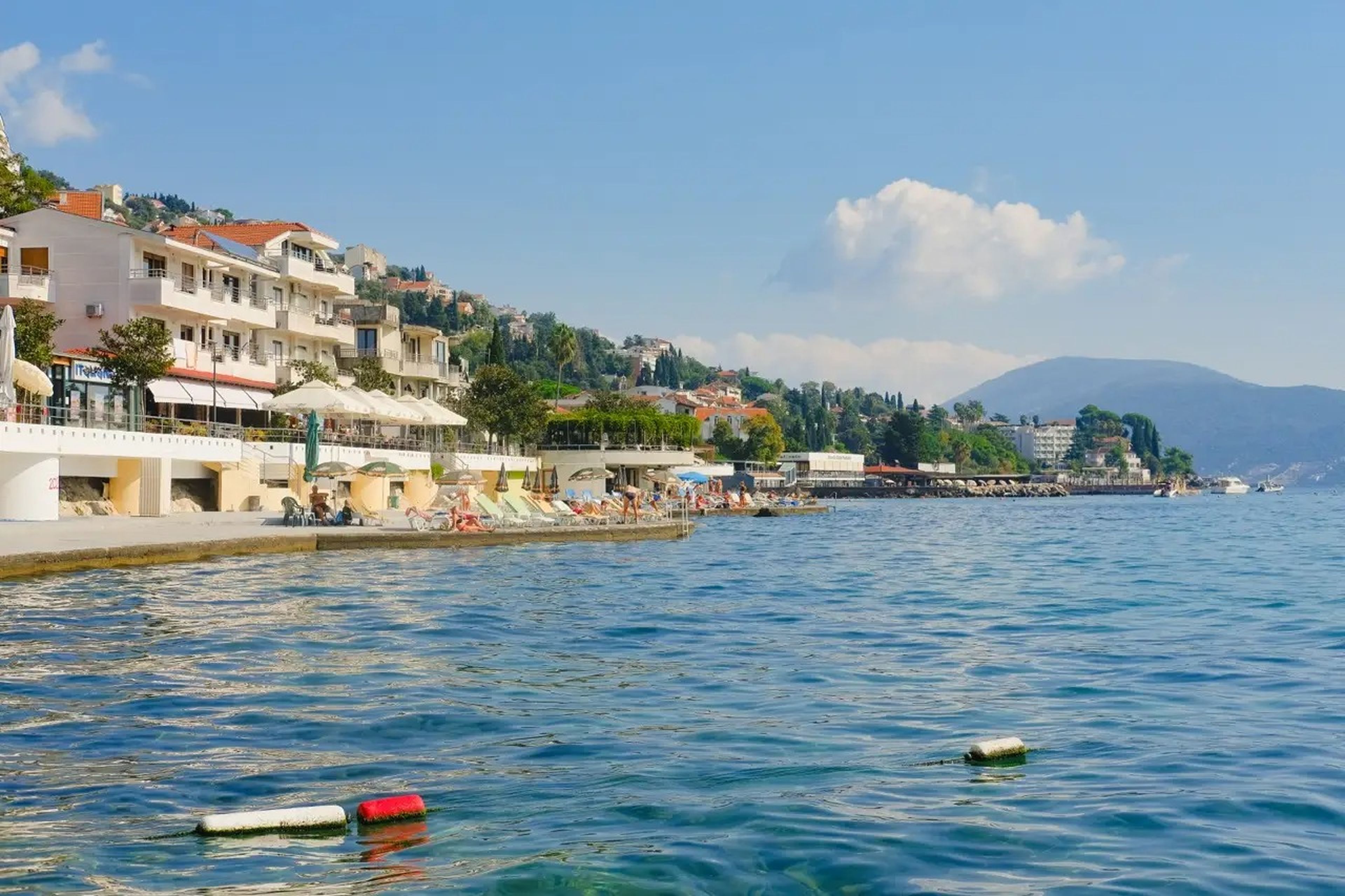 A beautiful beach town in Montenegro.