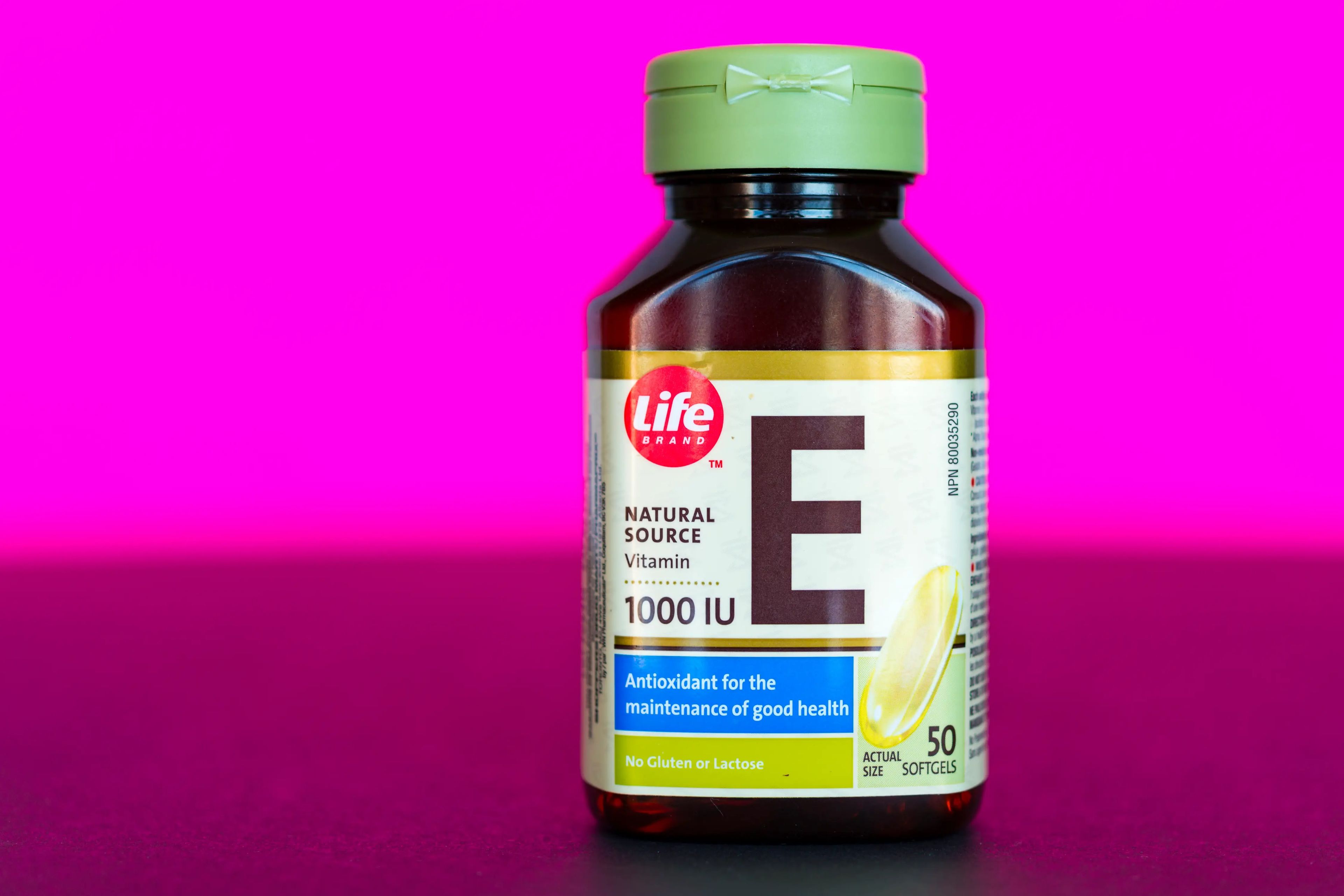 A bottle of Vitamin E