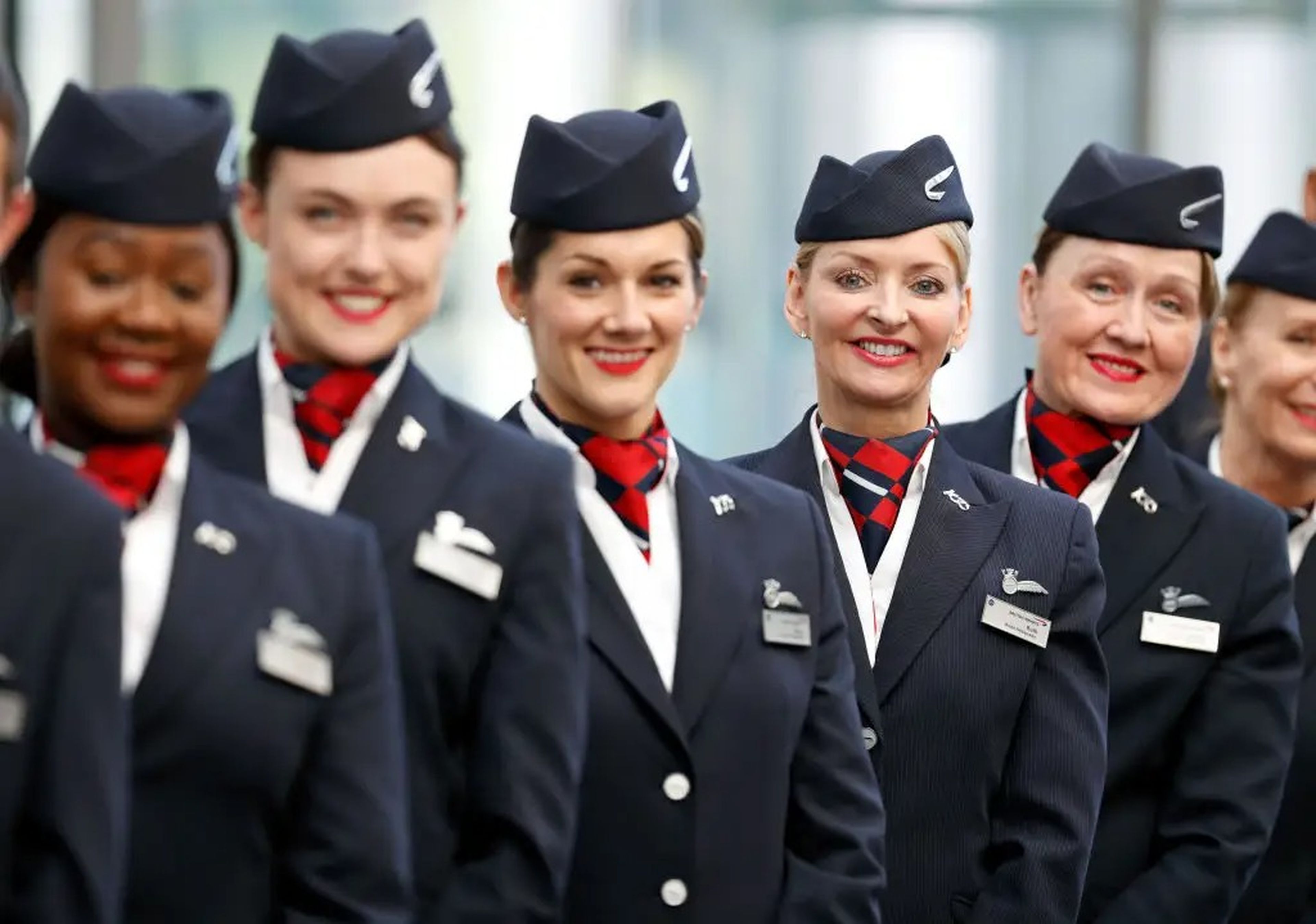 Auxiliares de vuelo de British Airways en 2019.