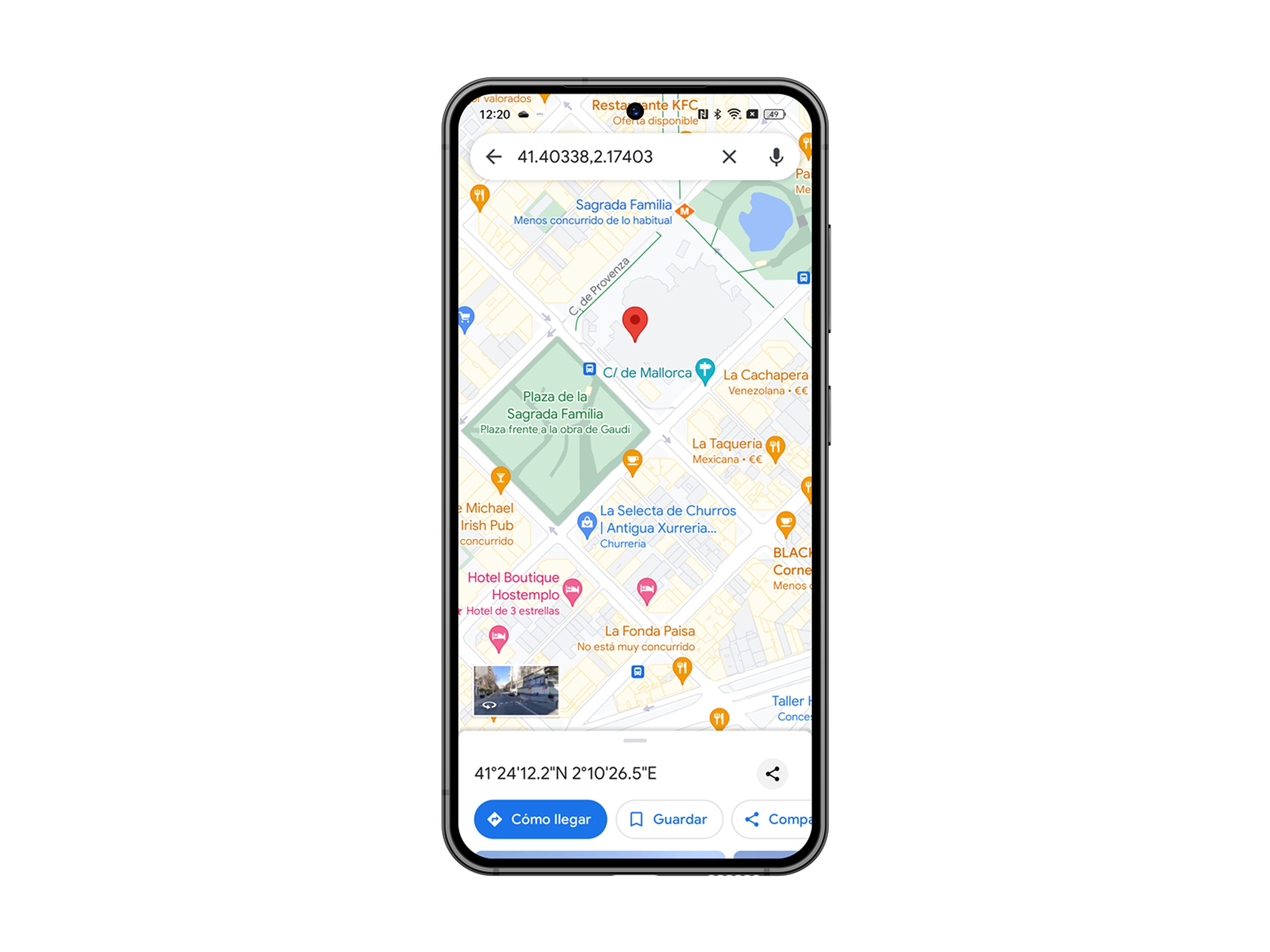 Buscar por coordenadas geográficas en Google Maps Android