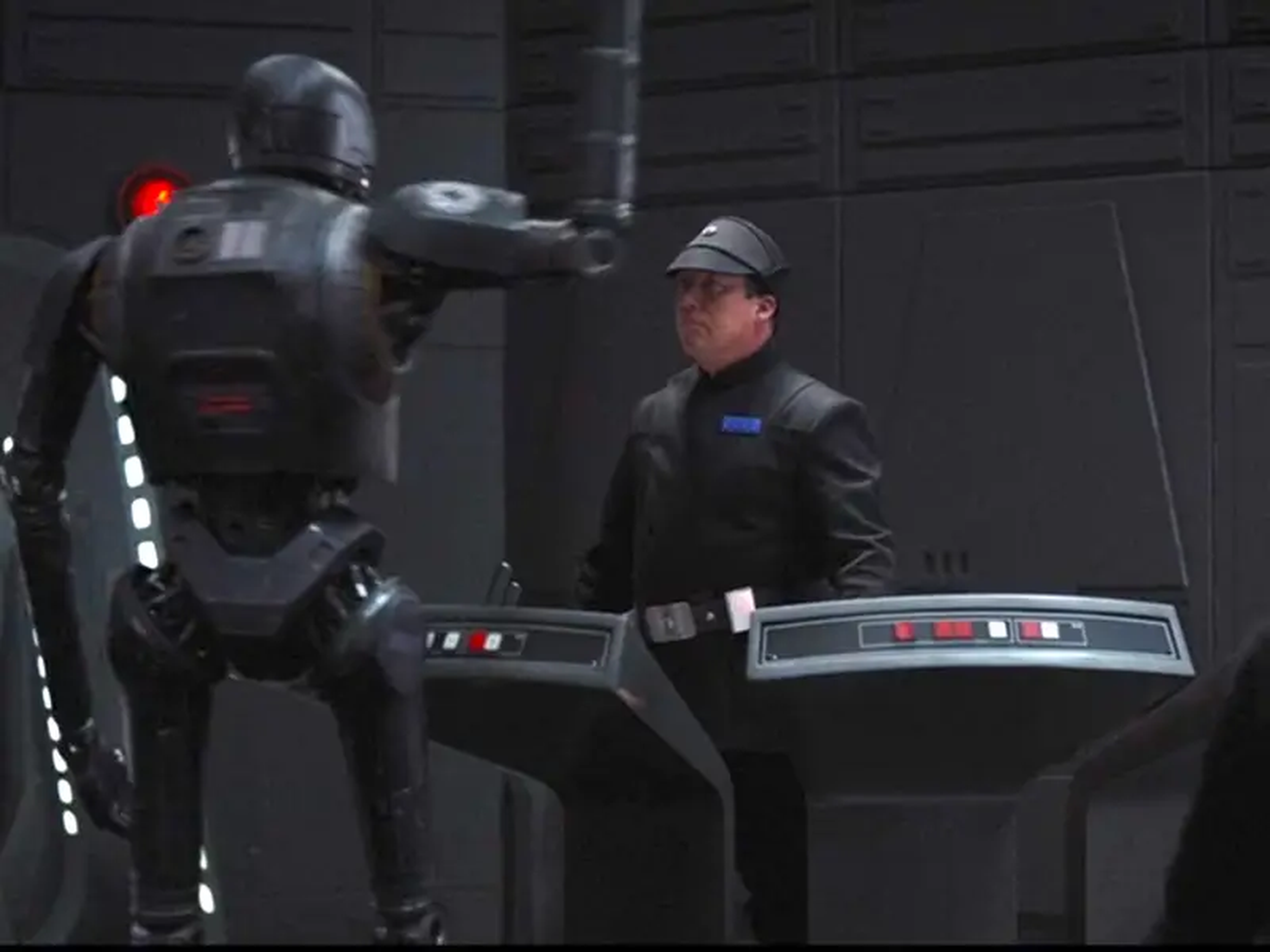 Steen Young como oficial imperial en 'Rogue One: Una historia de Star Wars'.