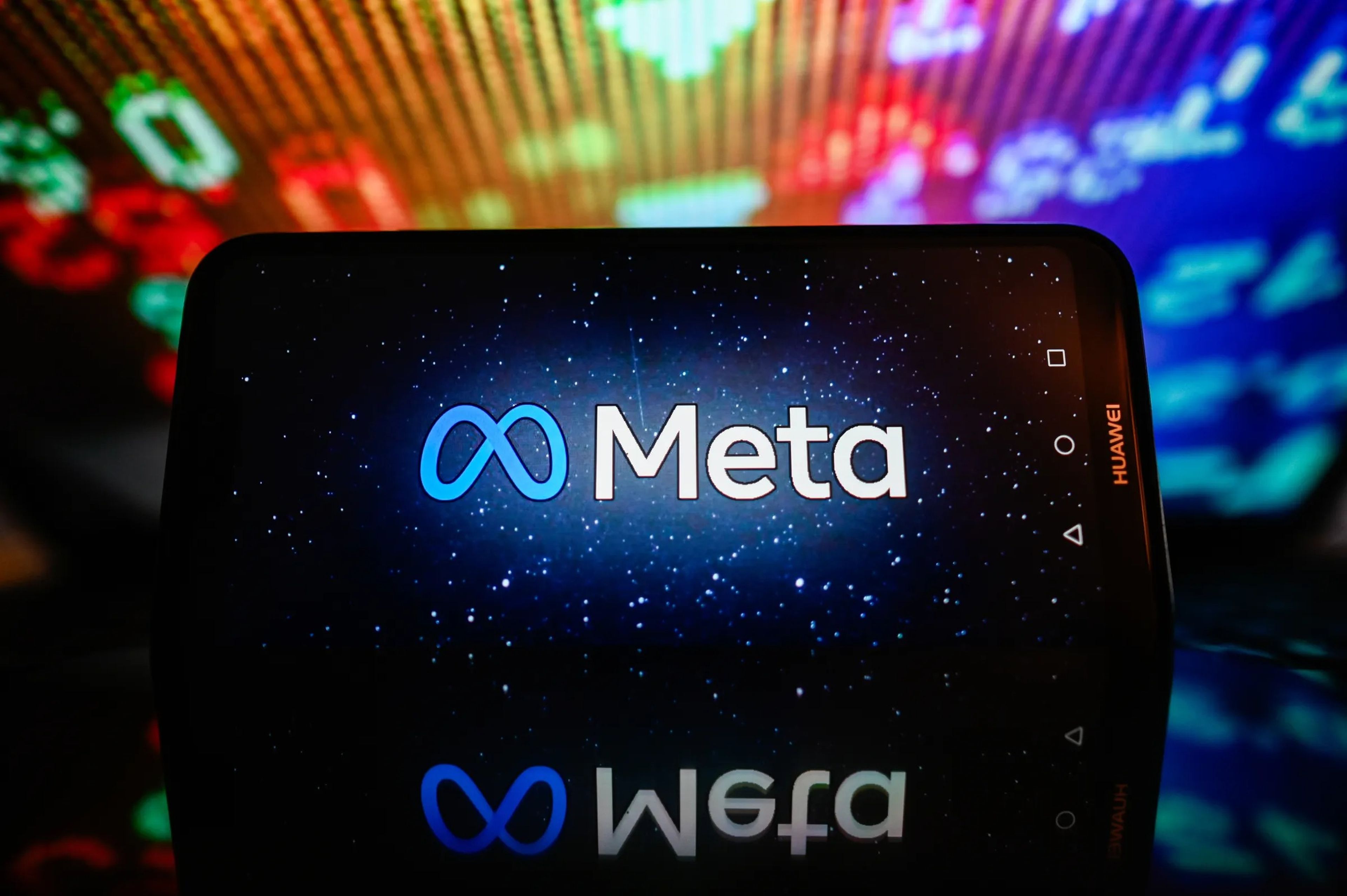 Un logo de Meta, la matriz de Facebook, Instagram y WhatsApp.