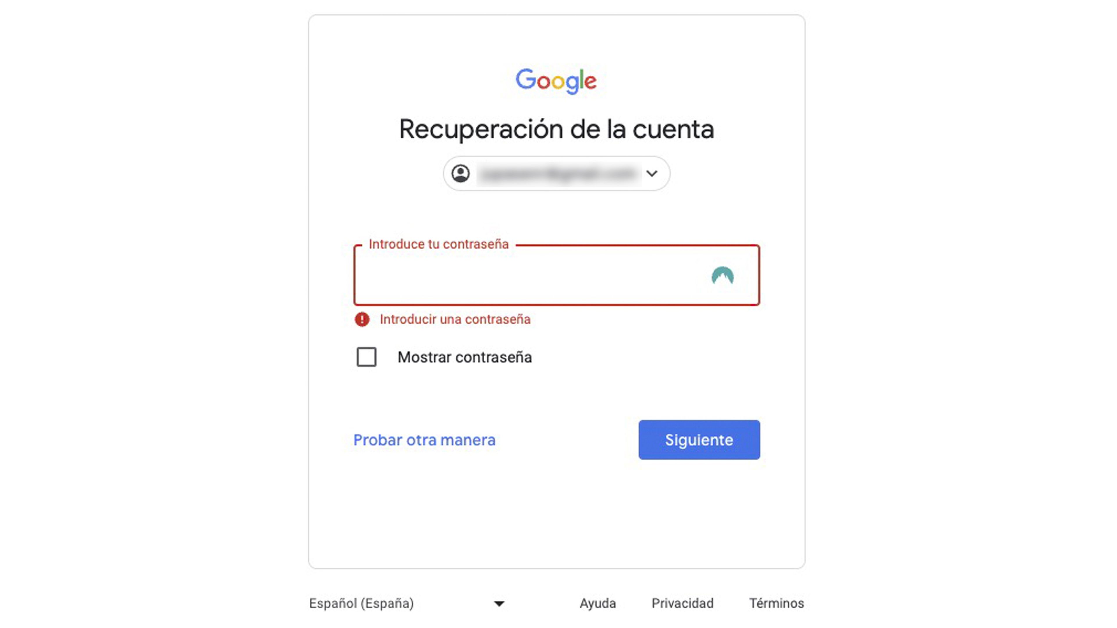 Recuperar la contraseña de mi correo Gmail sin número de teléfono