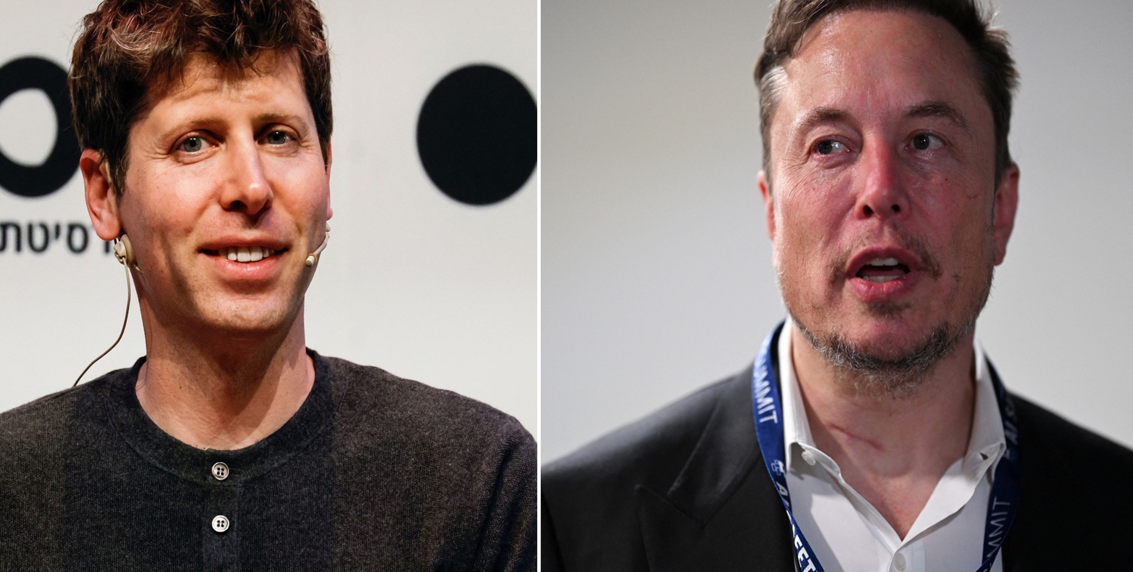 Sam Altman, CEO de OpenAI y Elon Musk, CEO de X, Tesla y SpaceX.