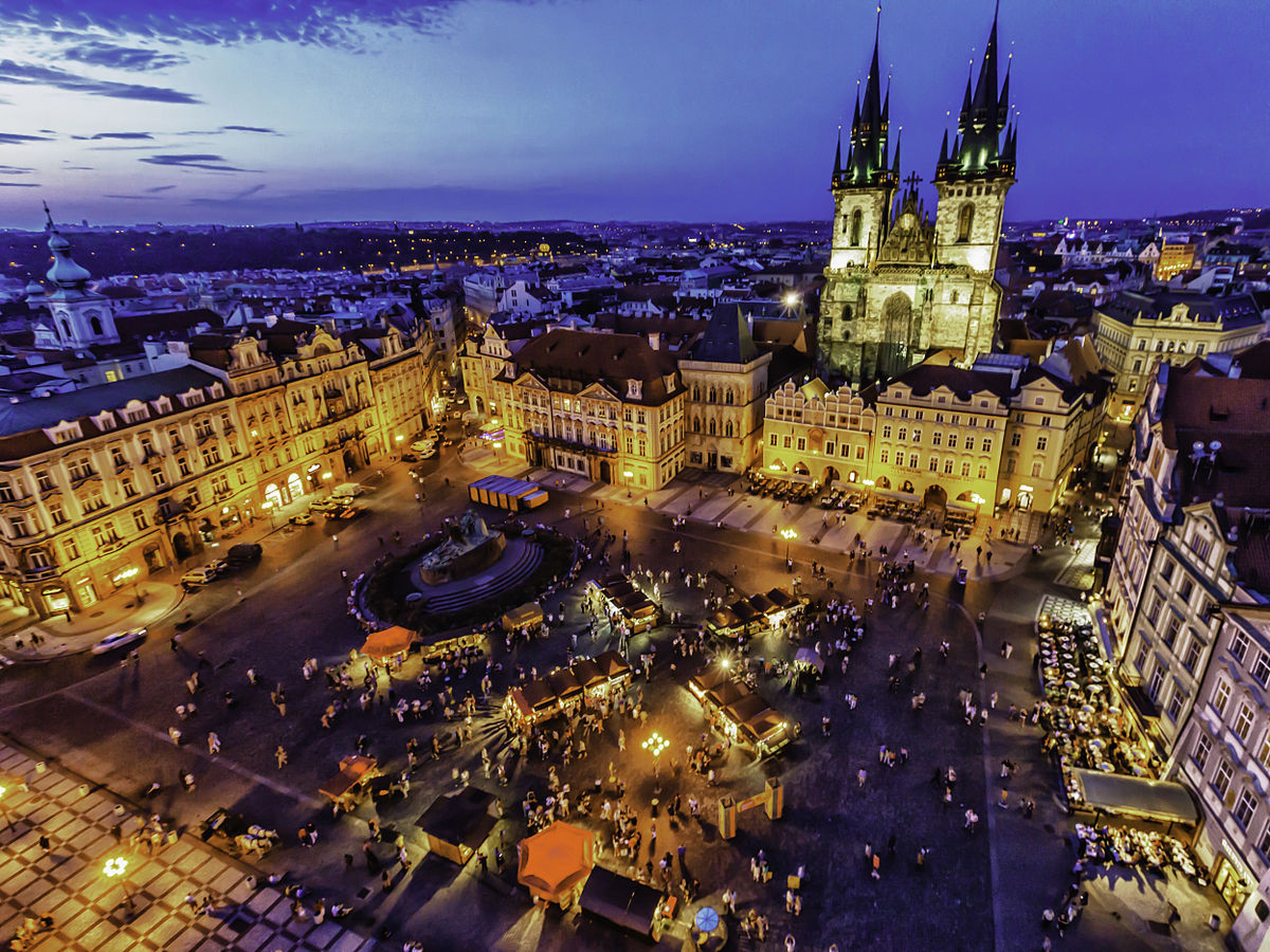Vista de la plaza principal de Praga