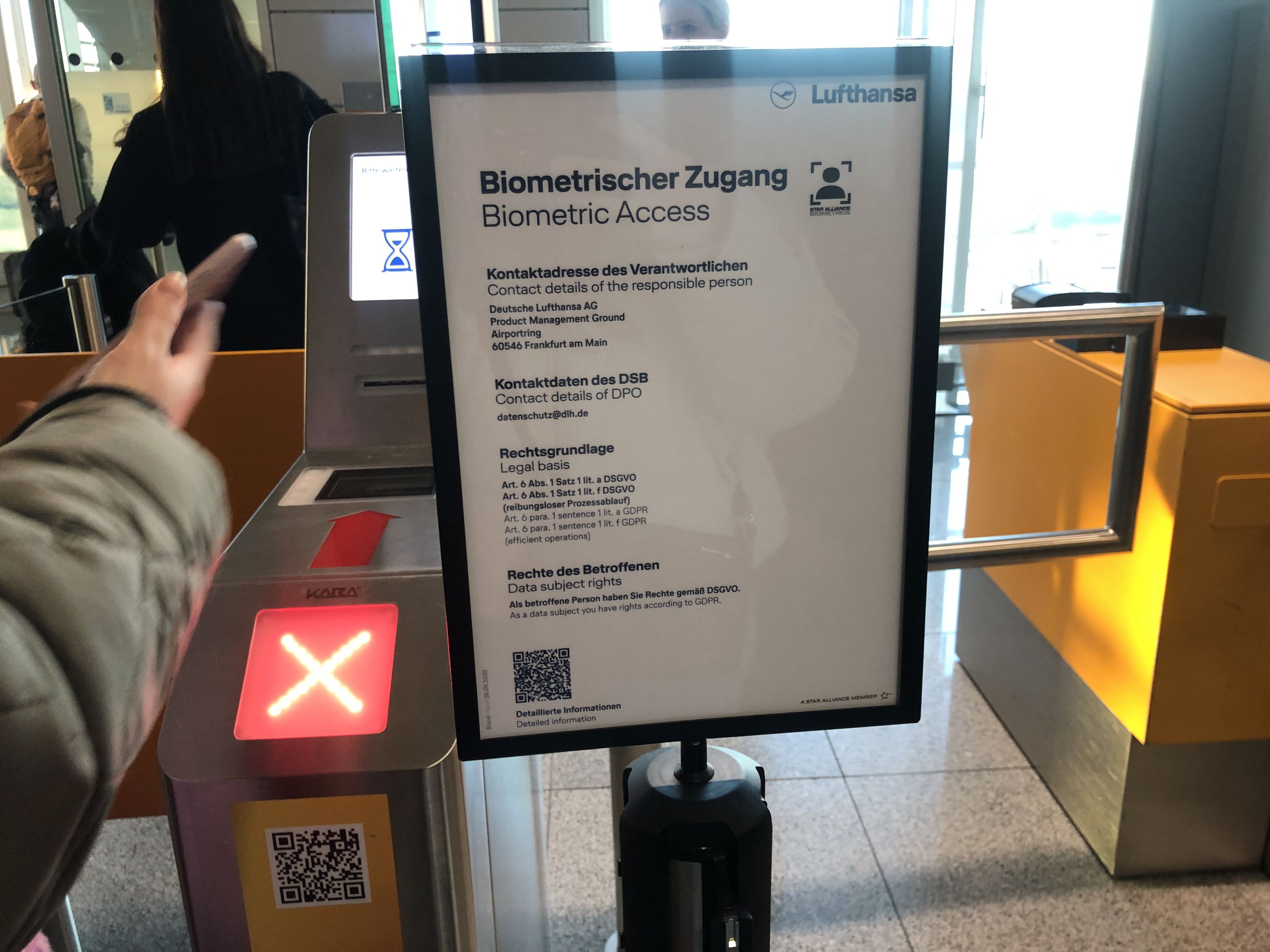 Acceso biométrico aeropuerto de Múnich