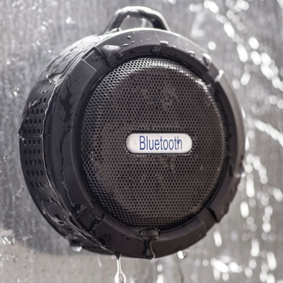 Altavoz Ducha impermeable con Bluetooth, ducha impermeable portátil  inalámbrica con Radio Fm, luces Led, Supergraves y sonido Hd para baño