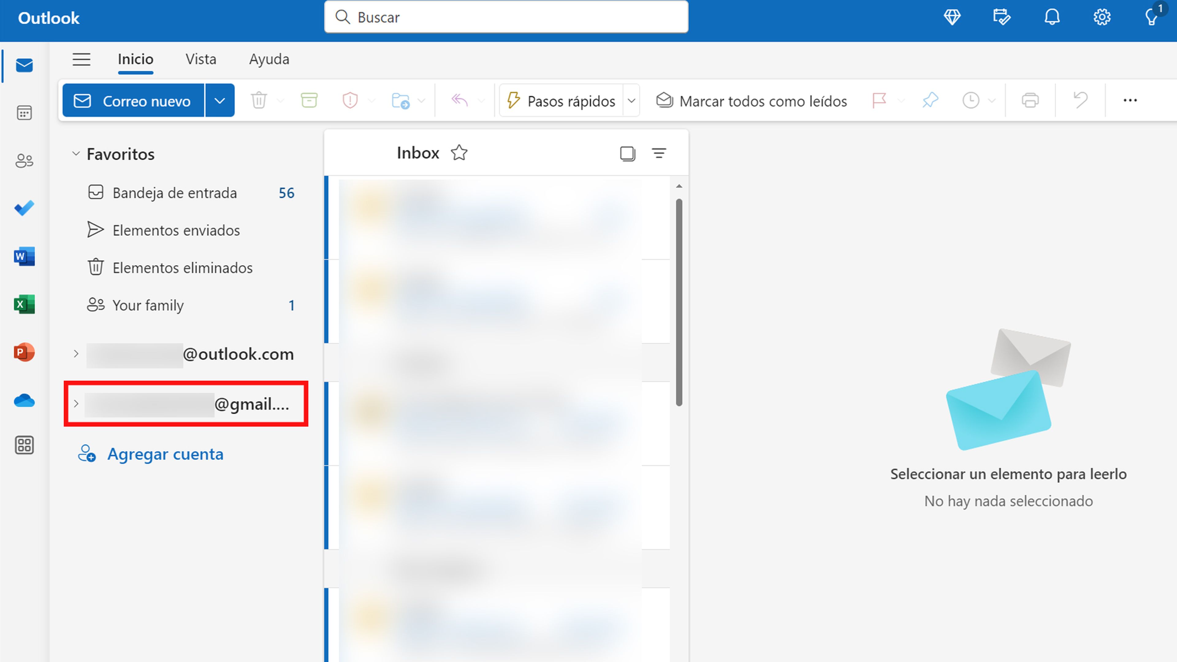 Configurar Gmail en Outlook