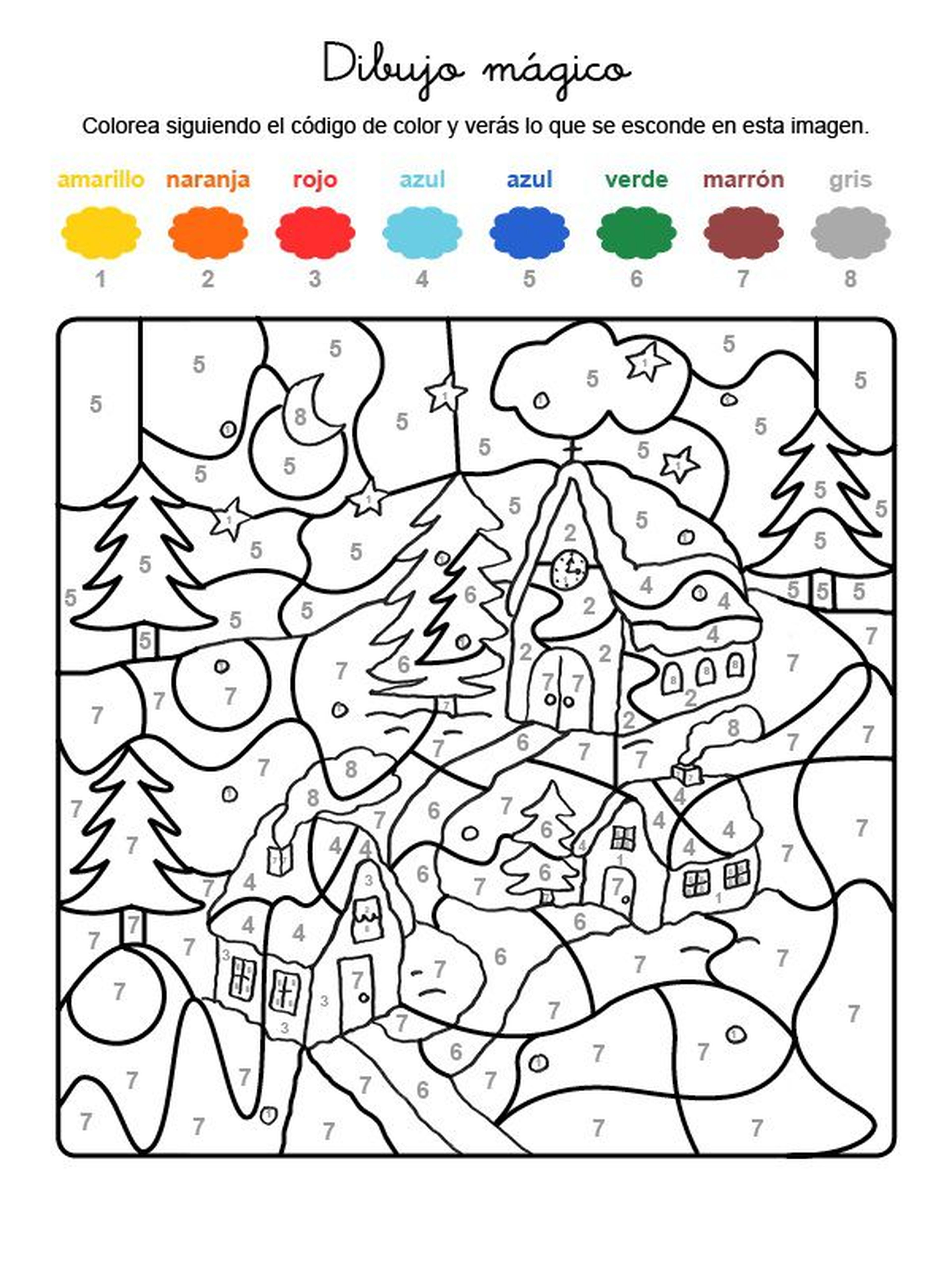 dibujo para colorear Navidad