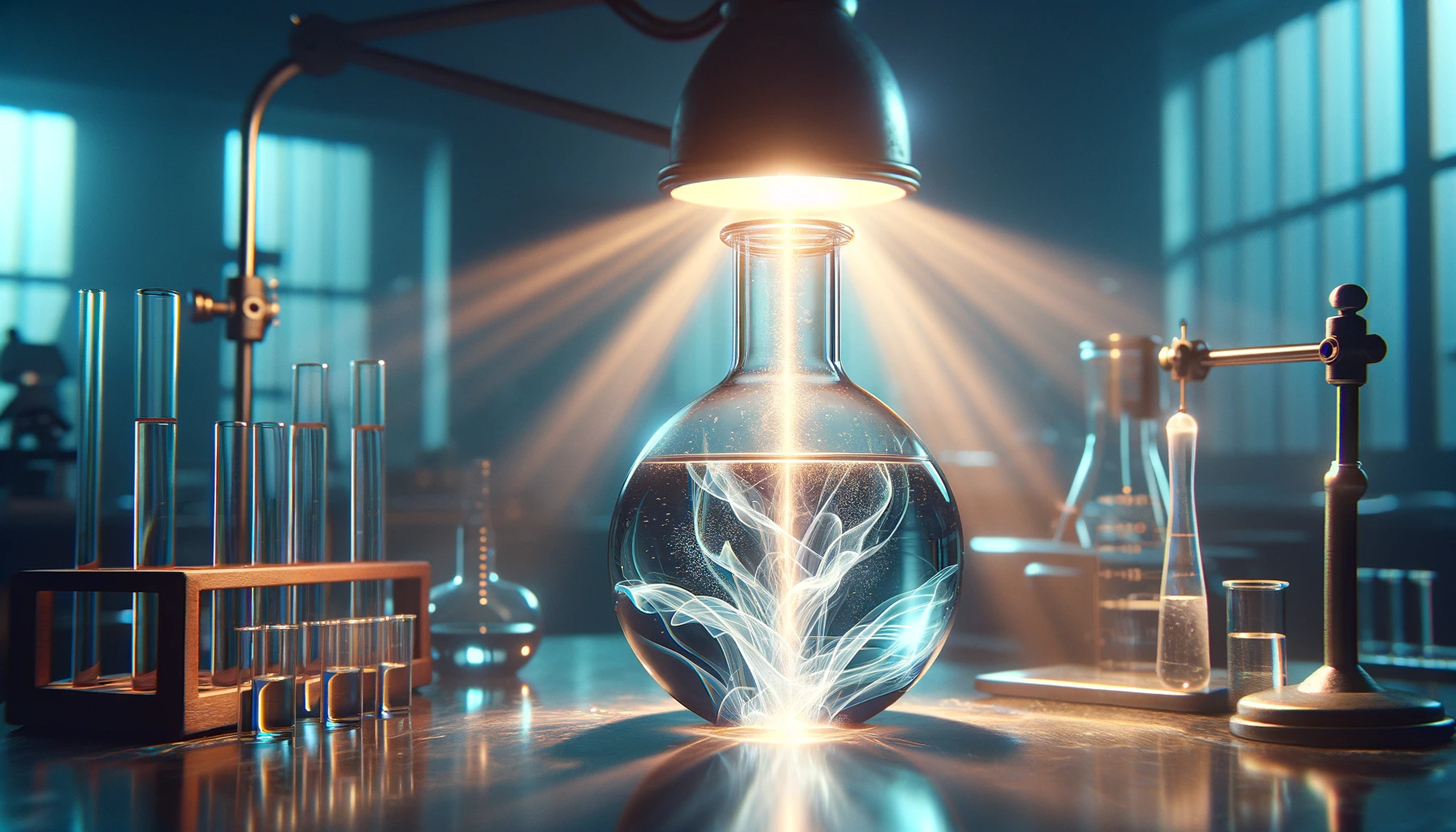 Imagen conceptual de luz líquida creada en laboratorio