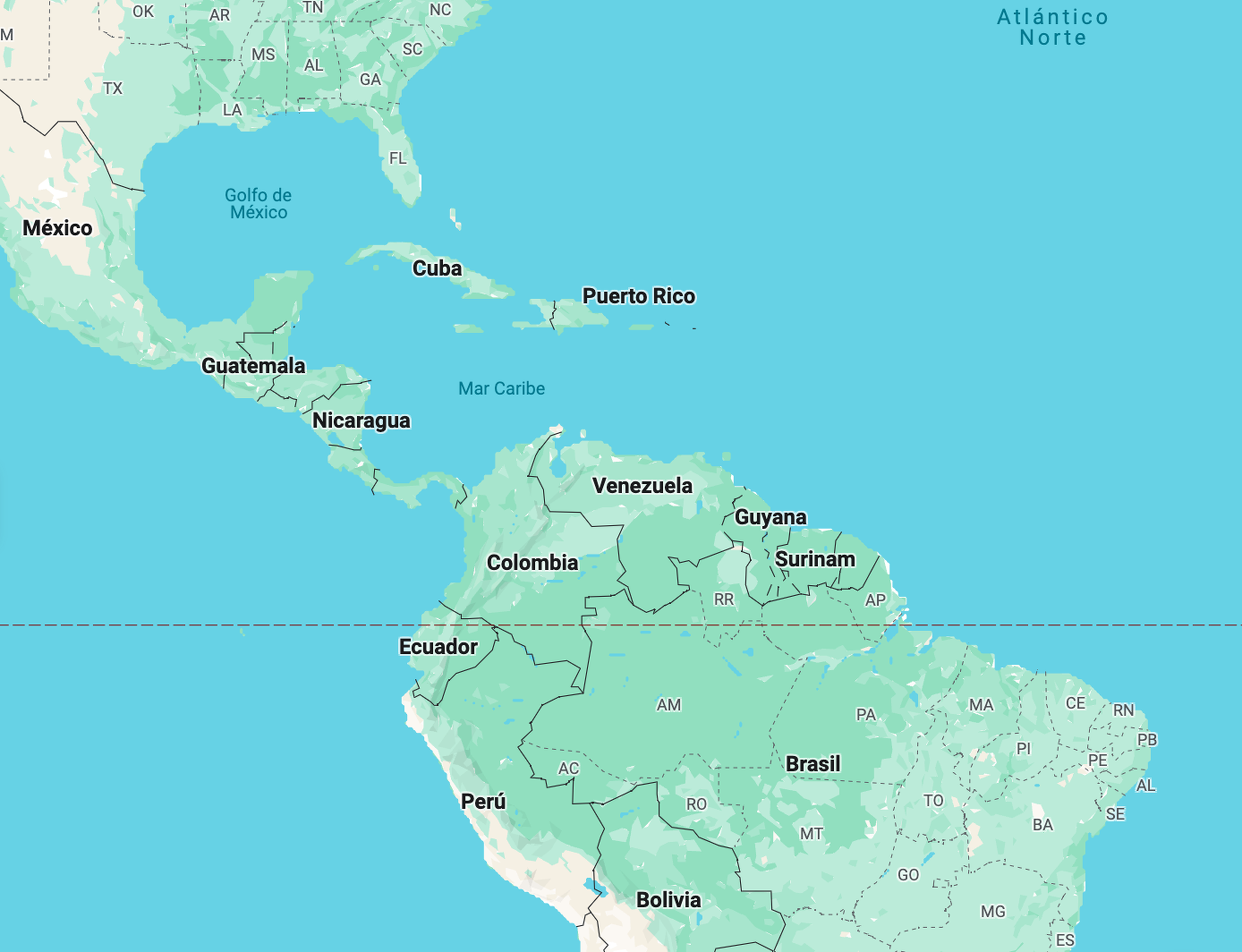 Mapa Guyana